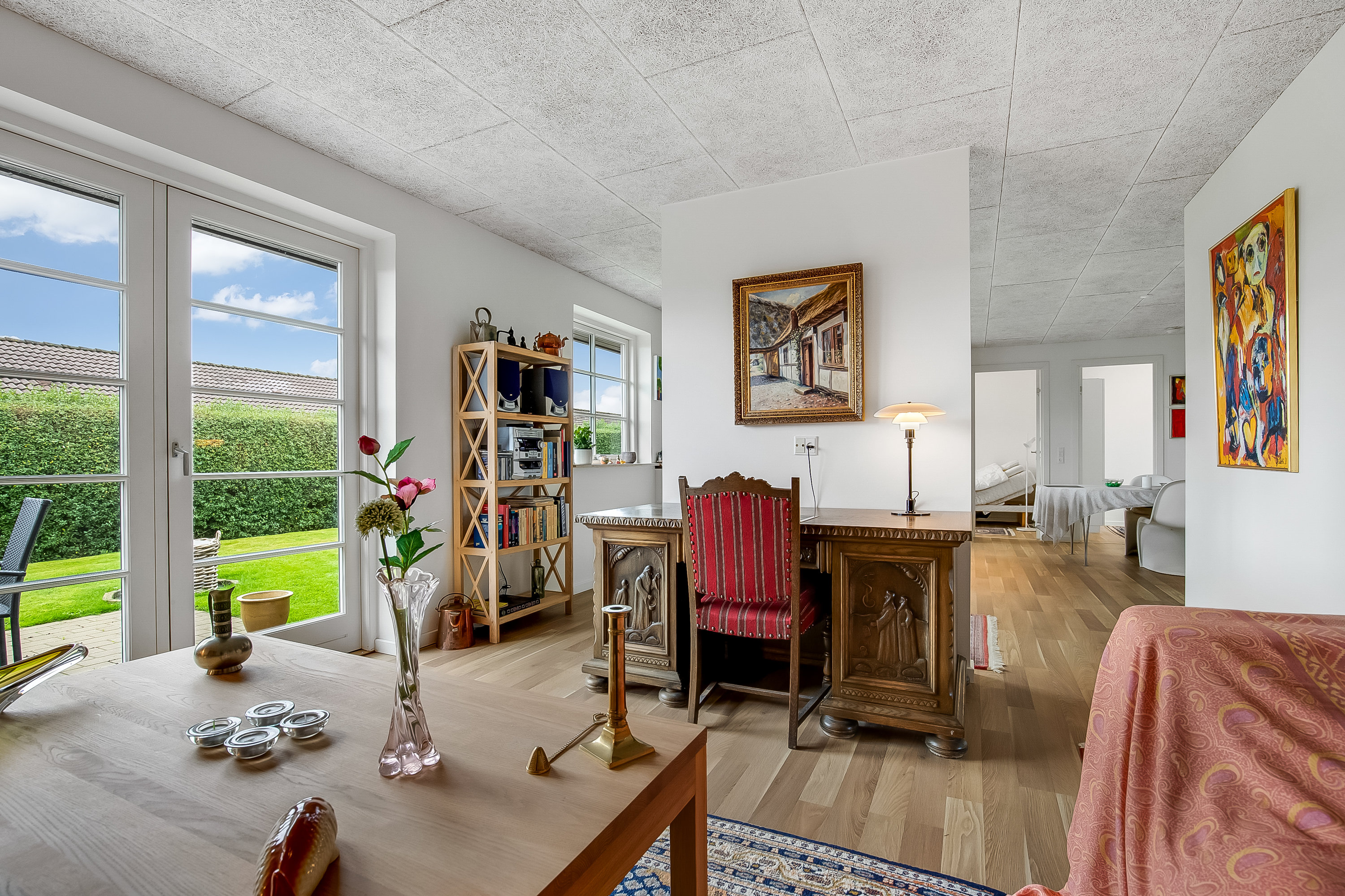 Fremhævet stue billede i fuldskærmstilstand. Billede af Prangerager 84, Bredballe, 7120 Vejle Øst