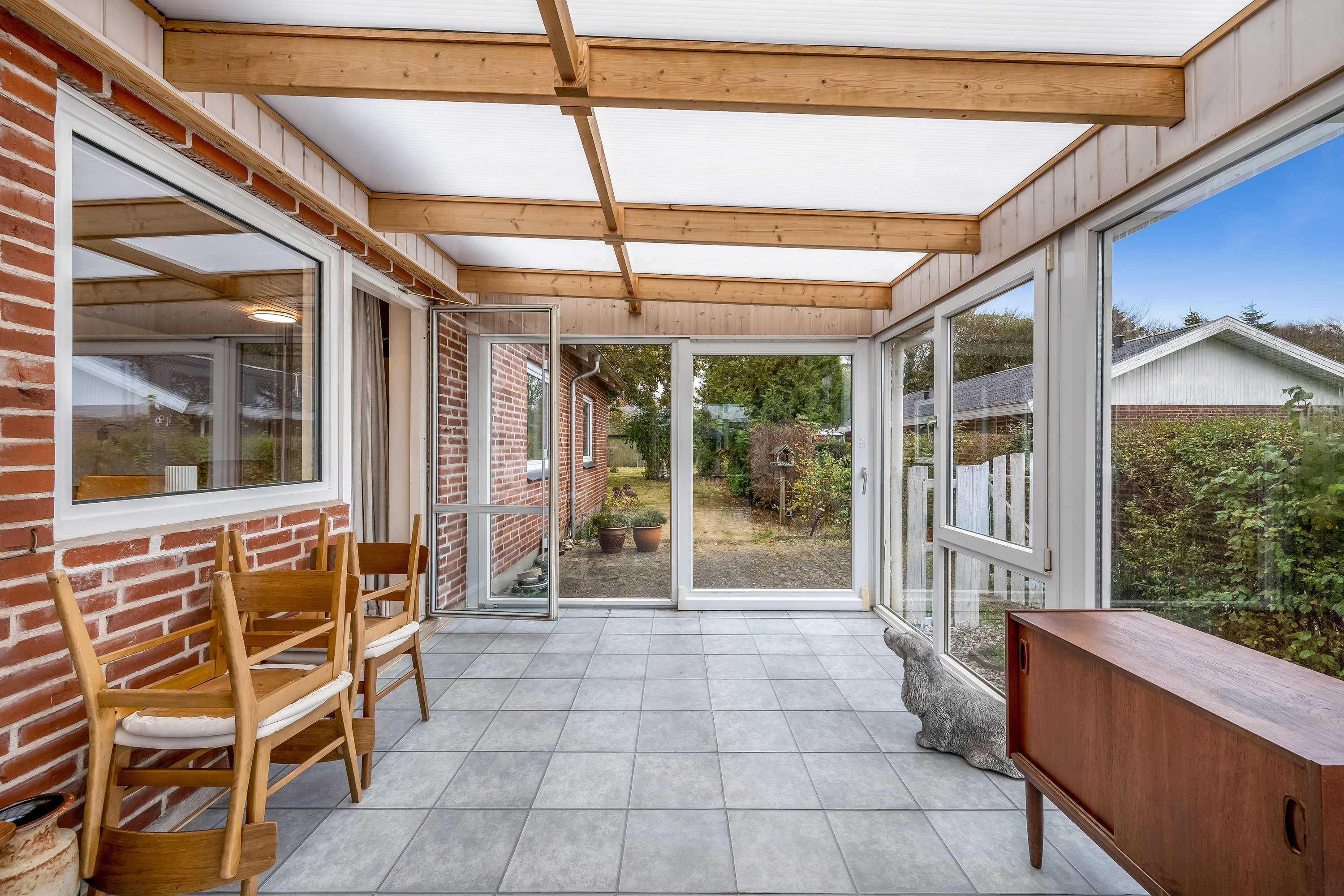 Fremhævet udestue billede i fuldskærmstilstand. Billede af Tjørnevej 17, 6880 Tarm