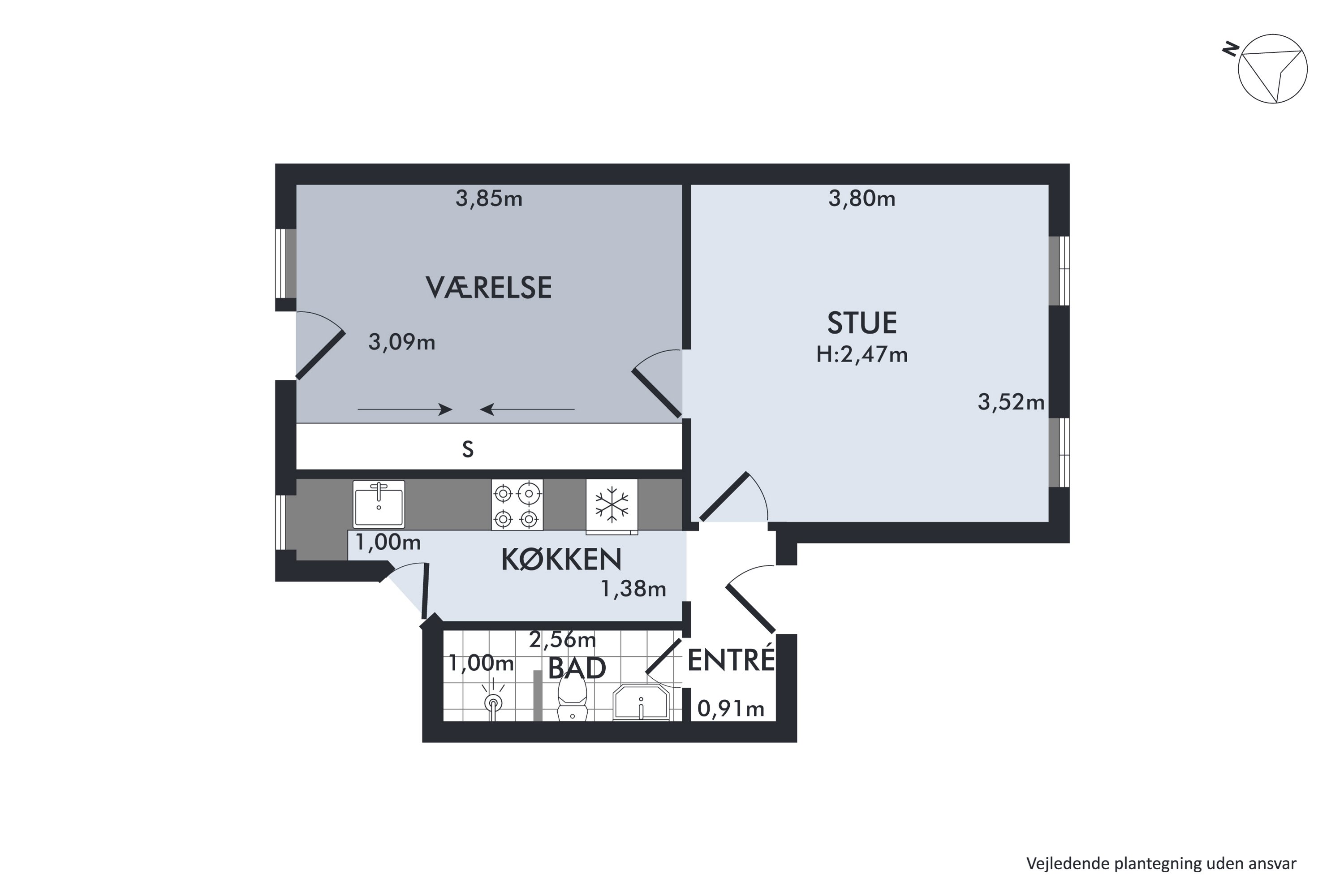 Plantegninger billede af Saltholmsgade 28, st.., 8000 Aarhus C