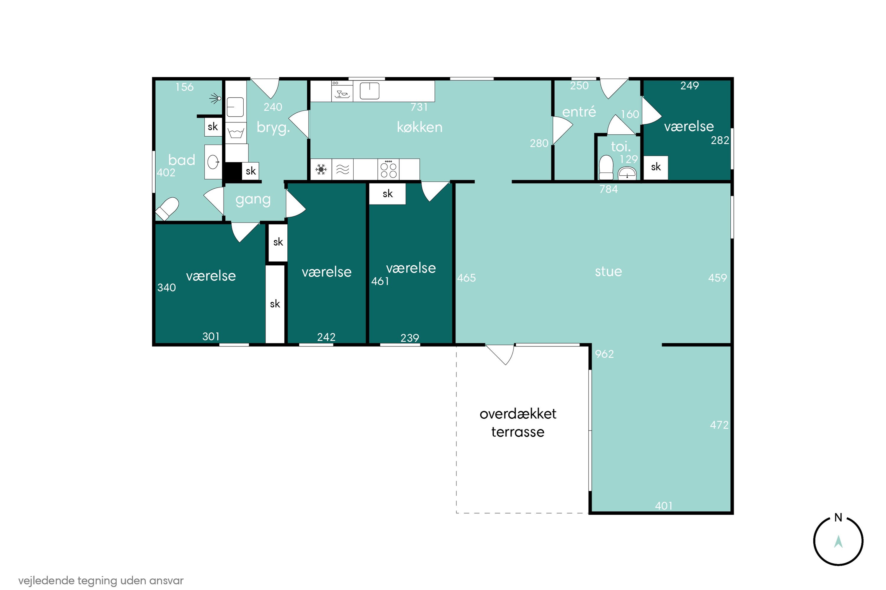 Plantegninger billede af Krilvej 5, Ravnshøj, 9900 Frederikshavn