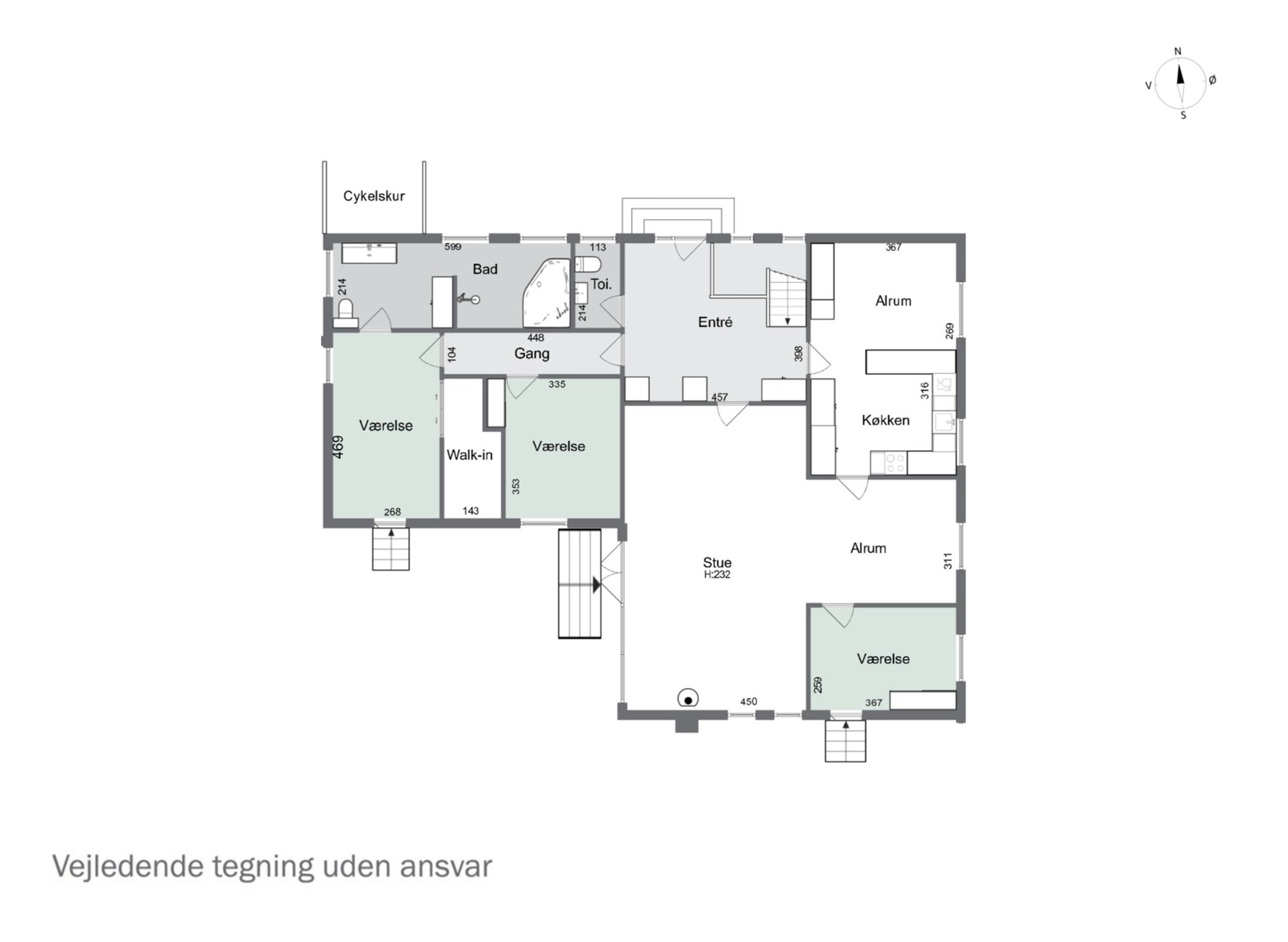 Plantegninger billede af Liljevej 1, Vinderslev, 8620 Kjellerup