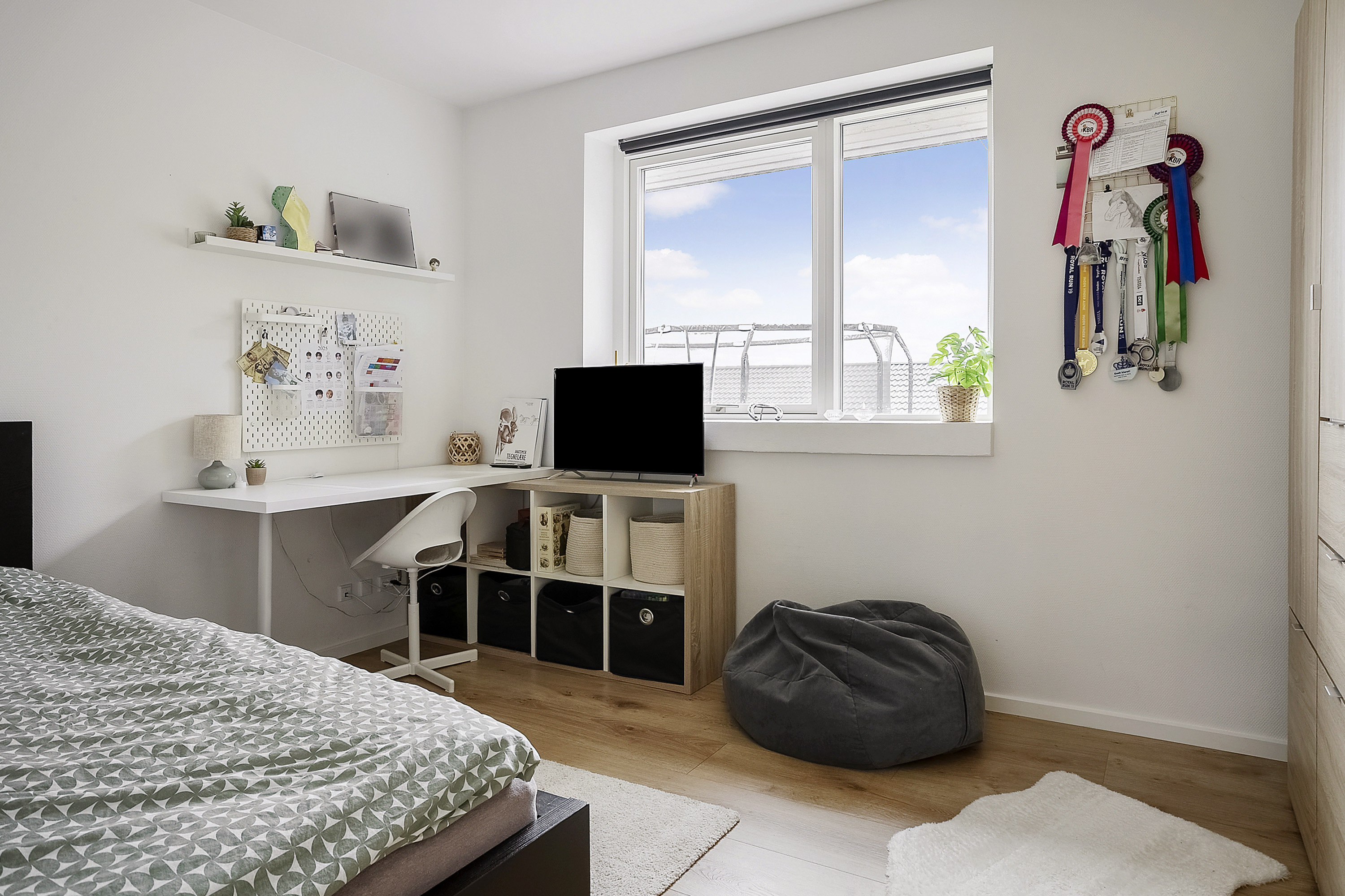 Fremhævet soveværelse billede i fuldskærmstilstand. Billede af Renrosen 7, 8700 Horsens