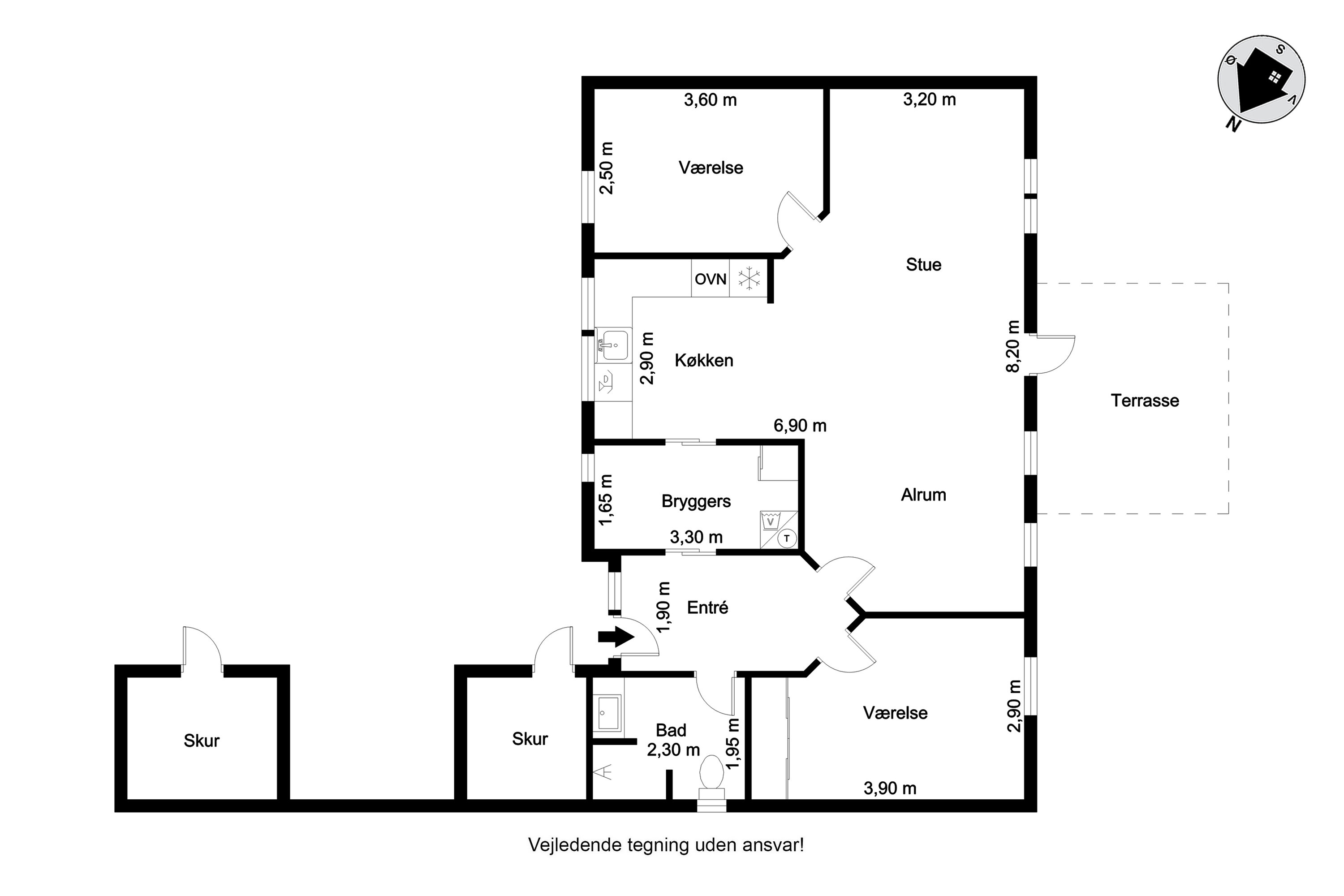 Plantegninger billede af Parkalle 5B, Lunde, 6830 Nørre Nebel