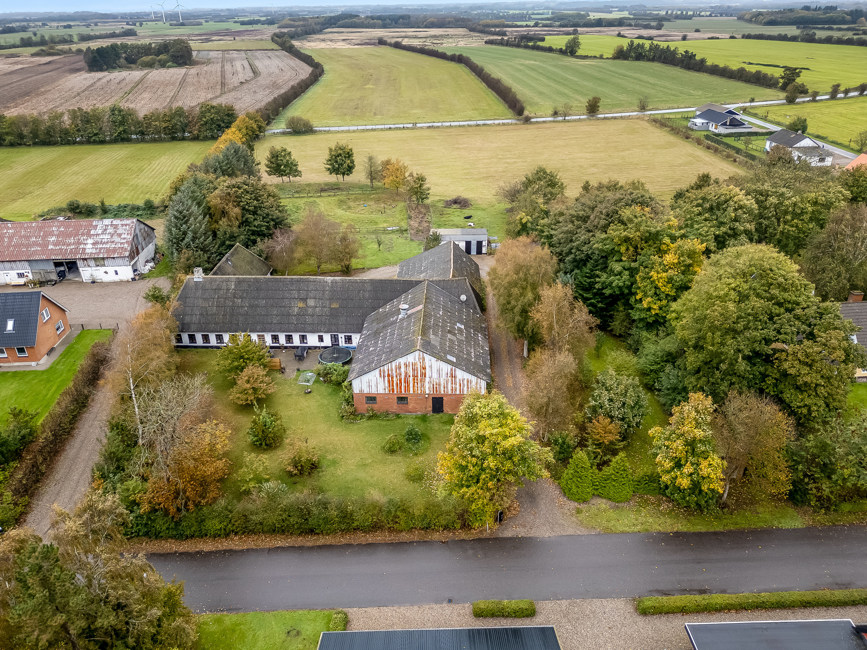 Fremhævet luftfoto billede i fuldskærmstilstand. Billede af Fogderup Bygade 19, 6372 Bylderup-Bov