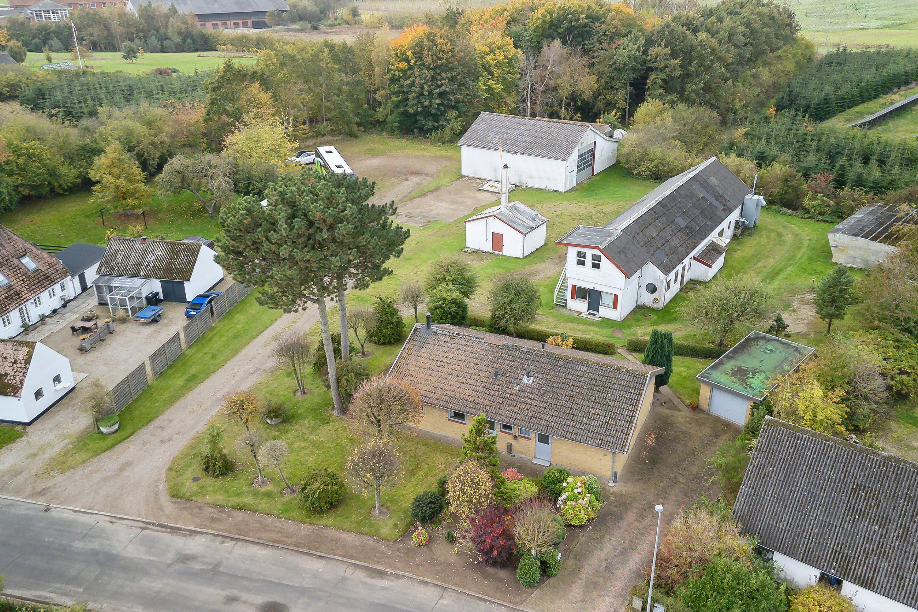Fremhævet set fra haven billede i fuldskærmstilstand. Billede af Grønnegade 21+23, Ulbølle, 5762 Vester Skerninge