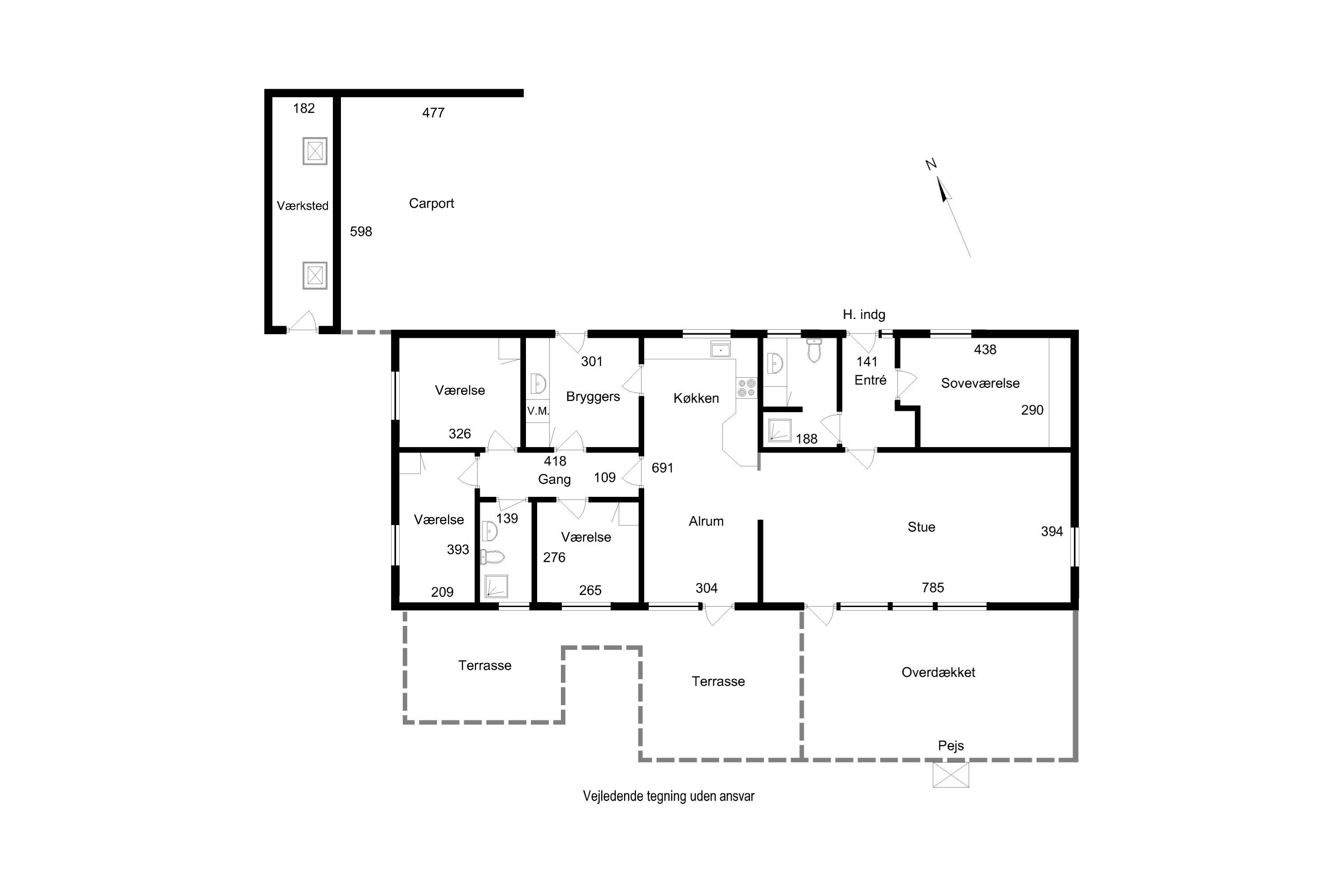 Plantegninger billede af Carl Nielsens Vej 4, Strib, 5500 Middelfart