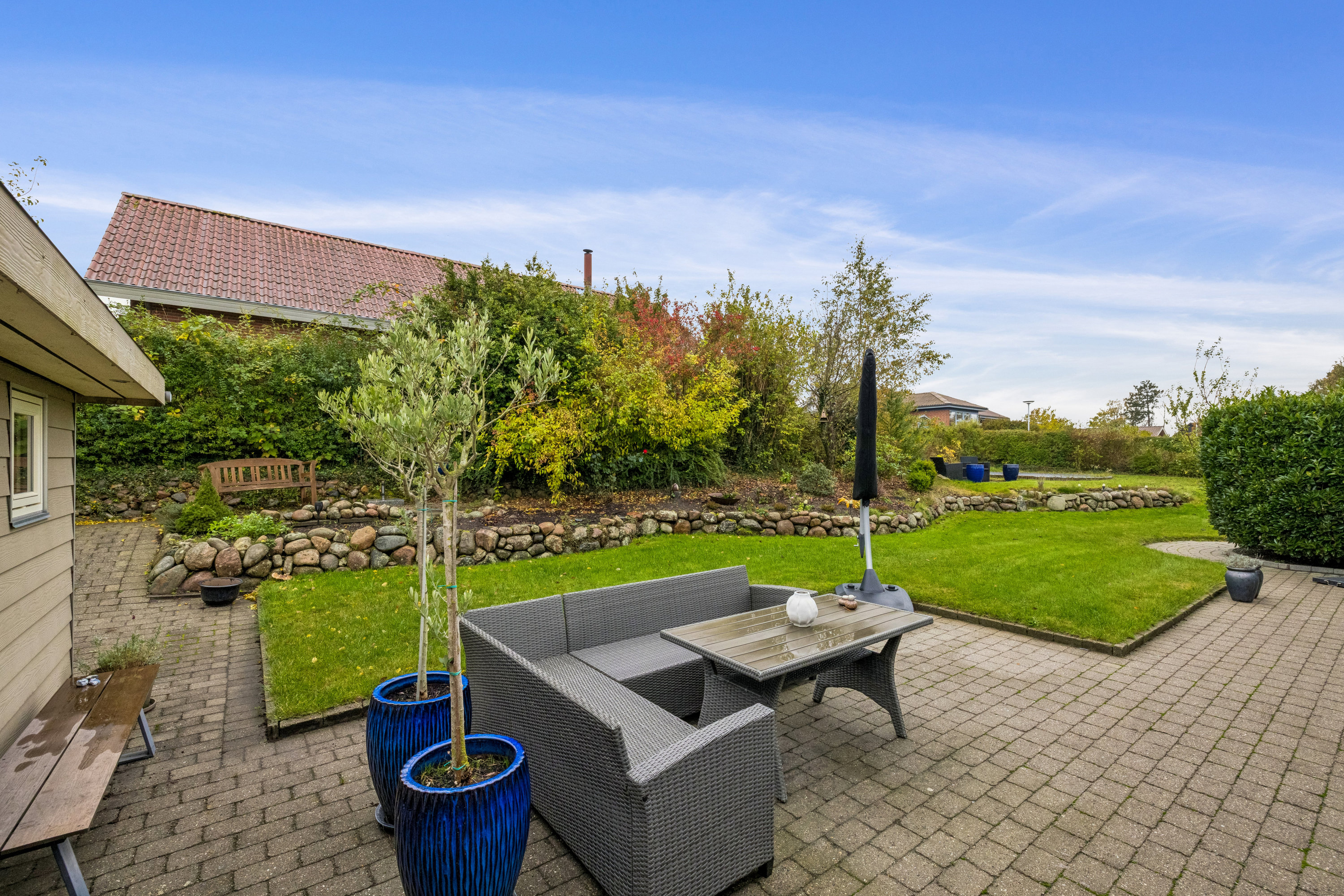 Fremhævet terrasse billede i fuldskærmstilstand. Billede af Anemonevej 7, 8500 Grenaa