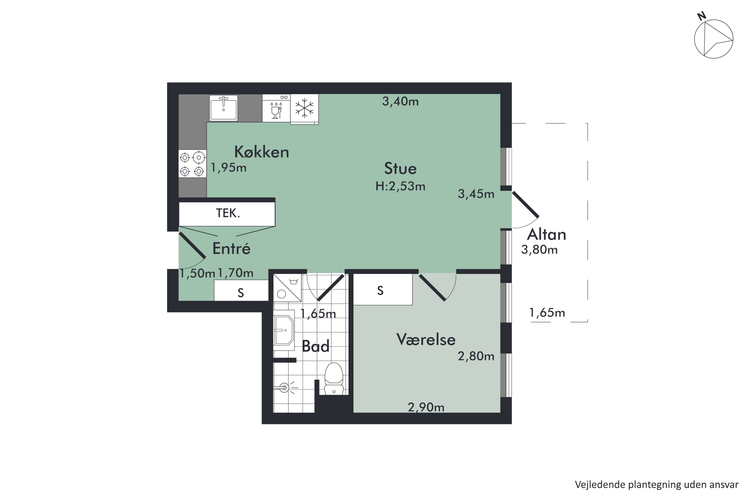 Plantegninger billede af Forchhammersvej 9A, 2. 4., 9000 Aalborg