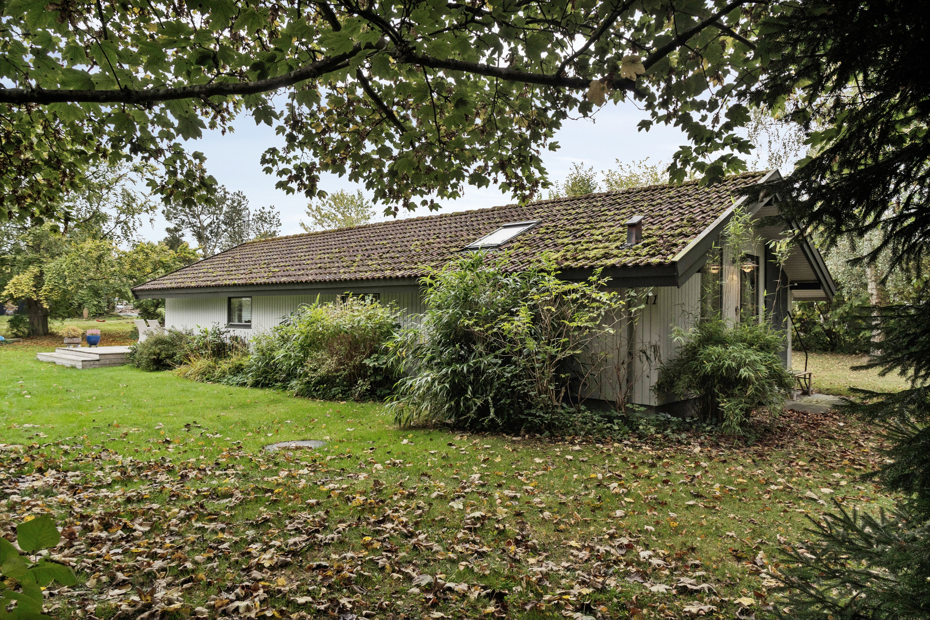 Fremhævet set fra haven billede i fuldskærmstilstand. Billede af Drosselholmvej 11, Nygård, 4500 Nykøbing Sj