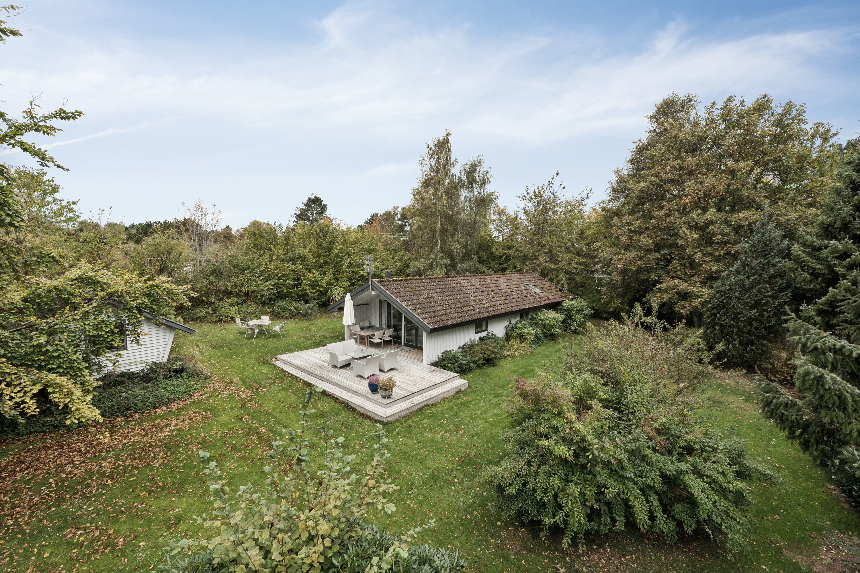 Fremhævet set fra haven billede i fuldskærmstilstand. Billede af Drosselholmvej 11, Nygård, 4500 Nykøbing Sj