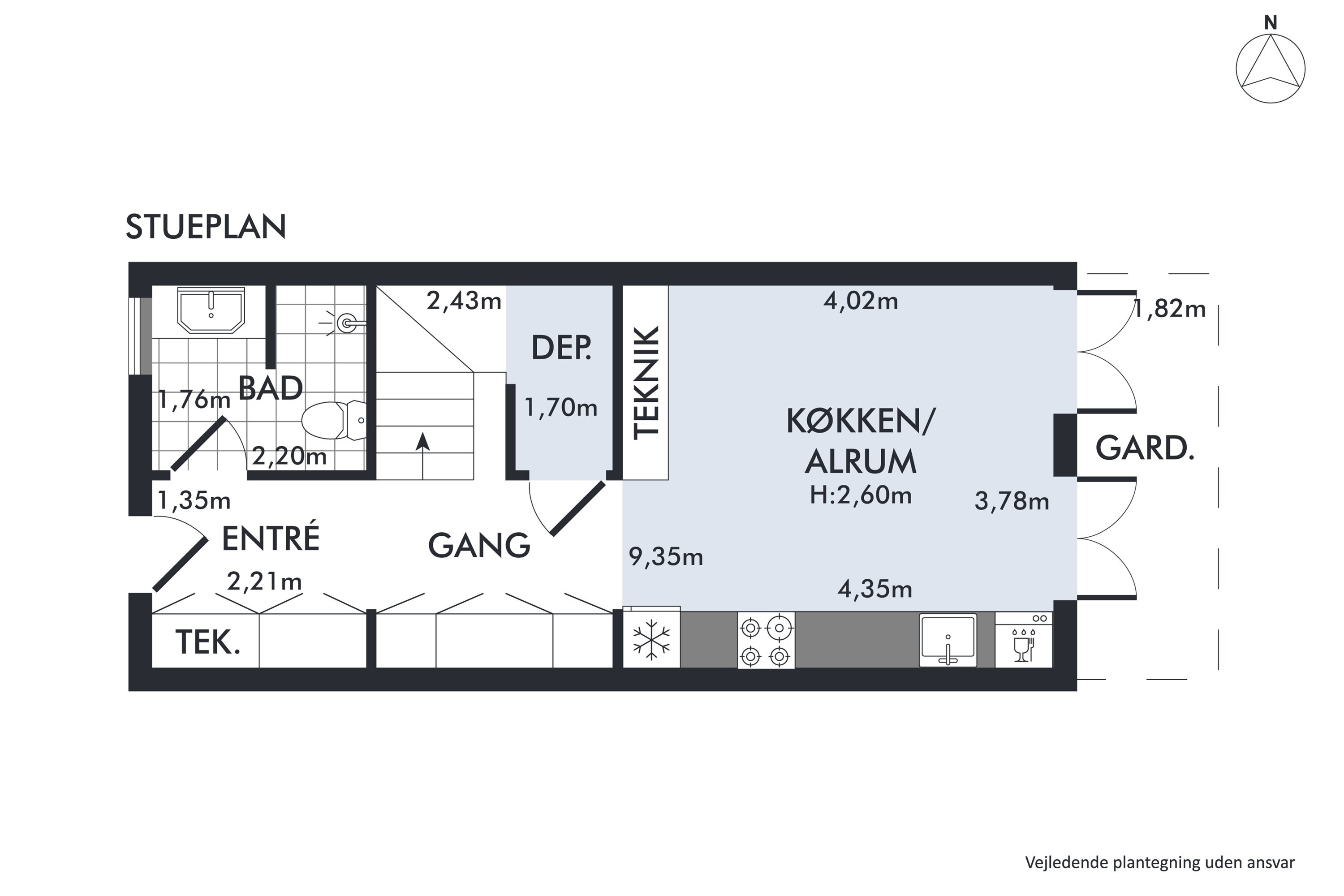 Plantegninger billede af Porcelænshaven 3F, 2000 Frederiksberg