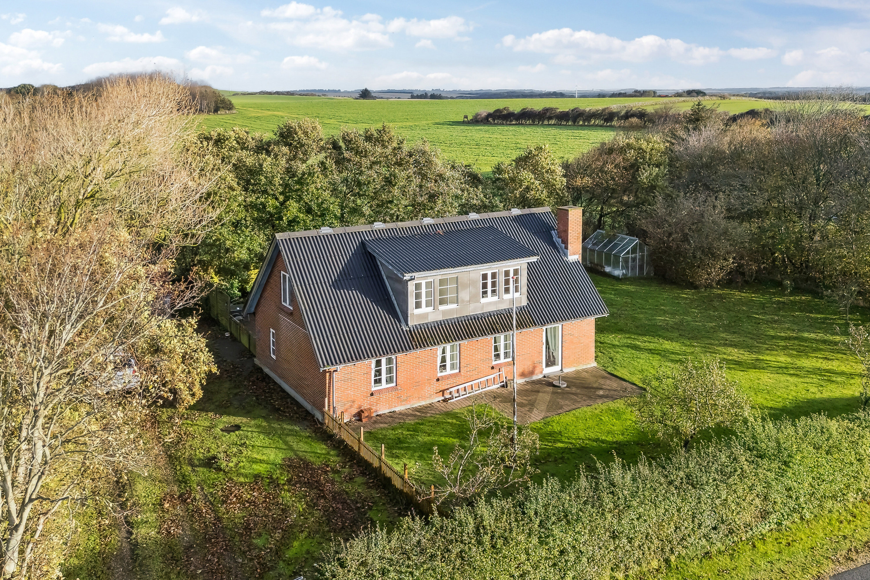 Fremhævet luftfoto billede i fuldskærmstilstand. Billede af Dalgårdvej 16, 7755 Bedsted Thy