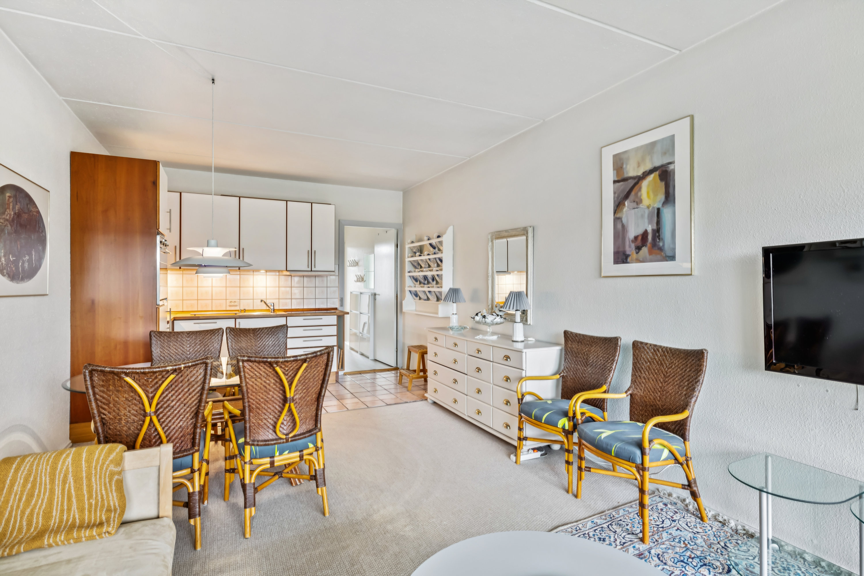 Fremhævet stue billede i fuldskærmstilstand. Billede af Fægangsvej 11B, 1. 208., Bønnerup Strand, 8585 Glesborg