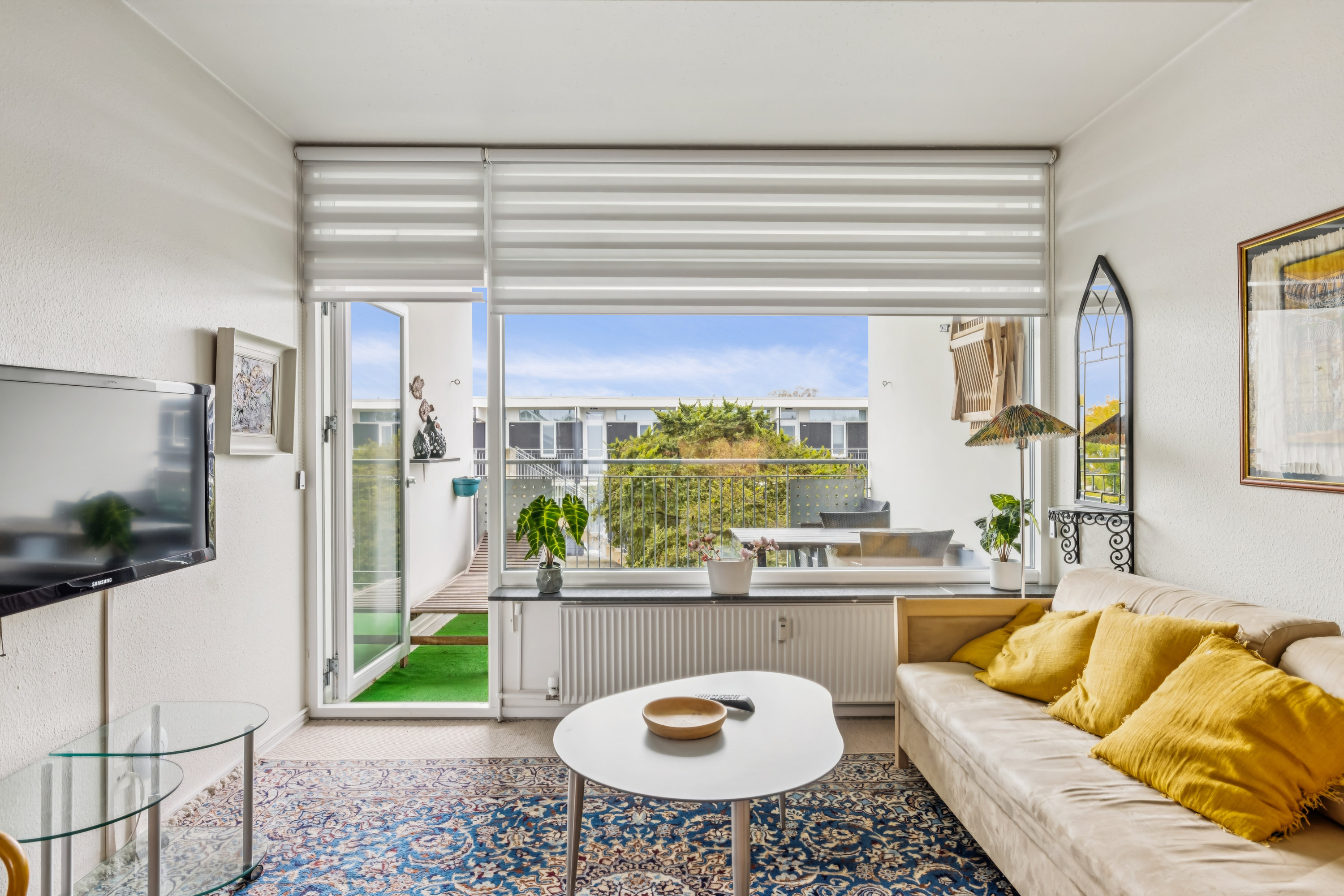 Fremhævet stue billede i fuldskærmstilstand. Billede af Fægangsvej 11B, 1. 208., Bønnerup Strand, 8585 Glesborg