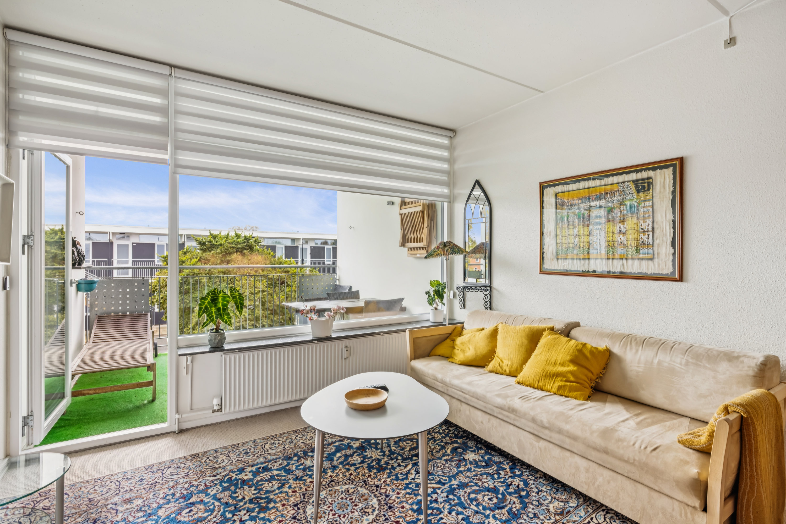 Fremhævet stue billede i fuldskærmstilstand. Billede af Fægangsvej 11B, 1. 208., Bønnerup Strand, 8585 Glesborg