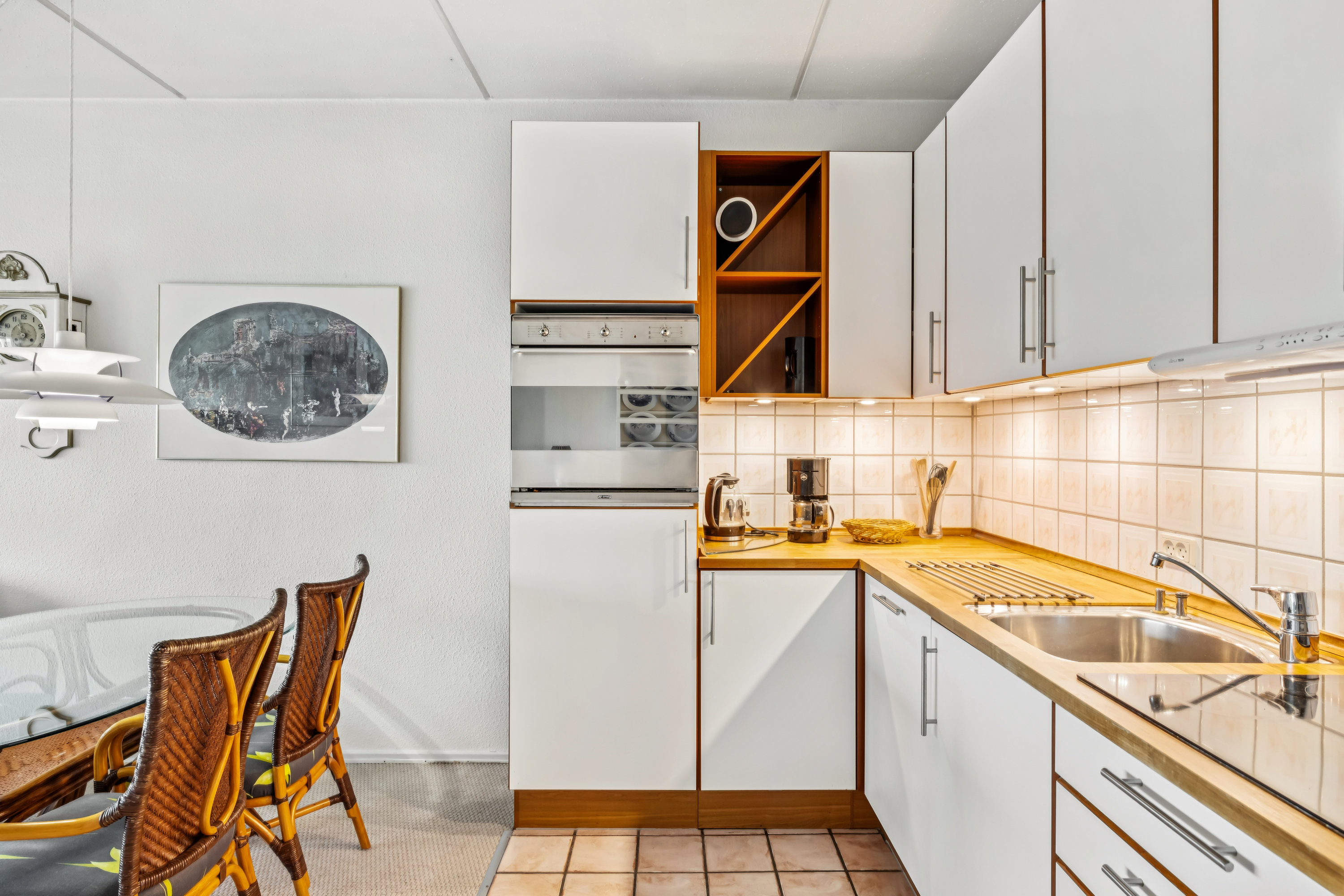 Fremhævet køkken billede i fuldskærmstilstand. Billede af Fægangsvej 11B, 1. 208., Bønnerup Strand, 8585 Glesborg