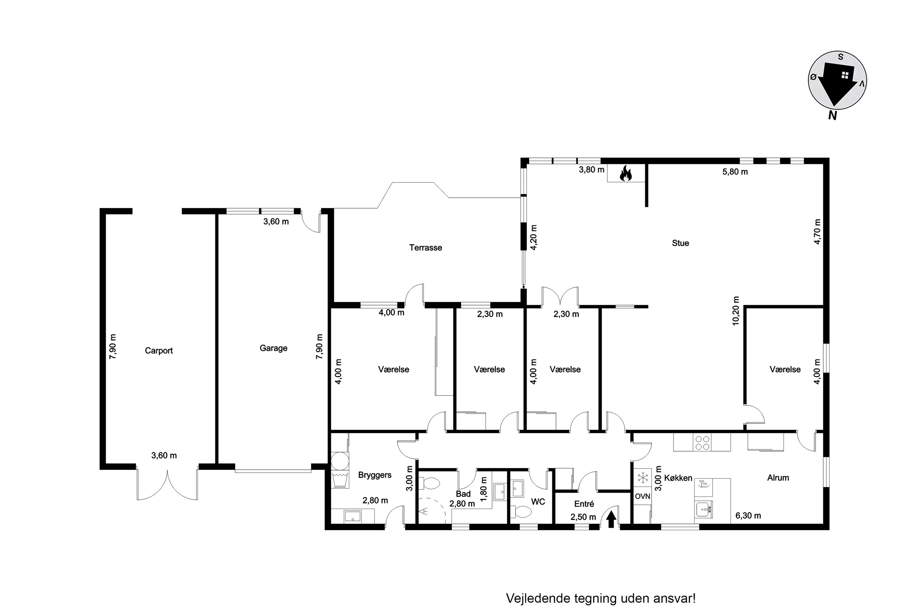 Plantegninger billede af Egernvej 8, Borris, 6900 Skjern