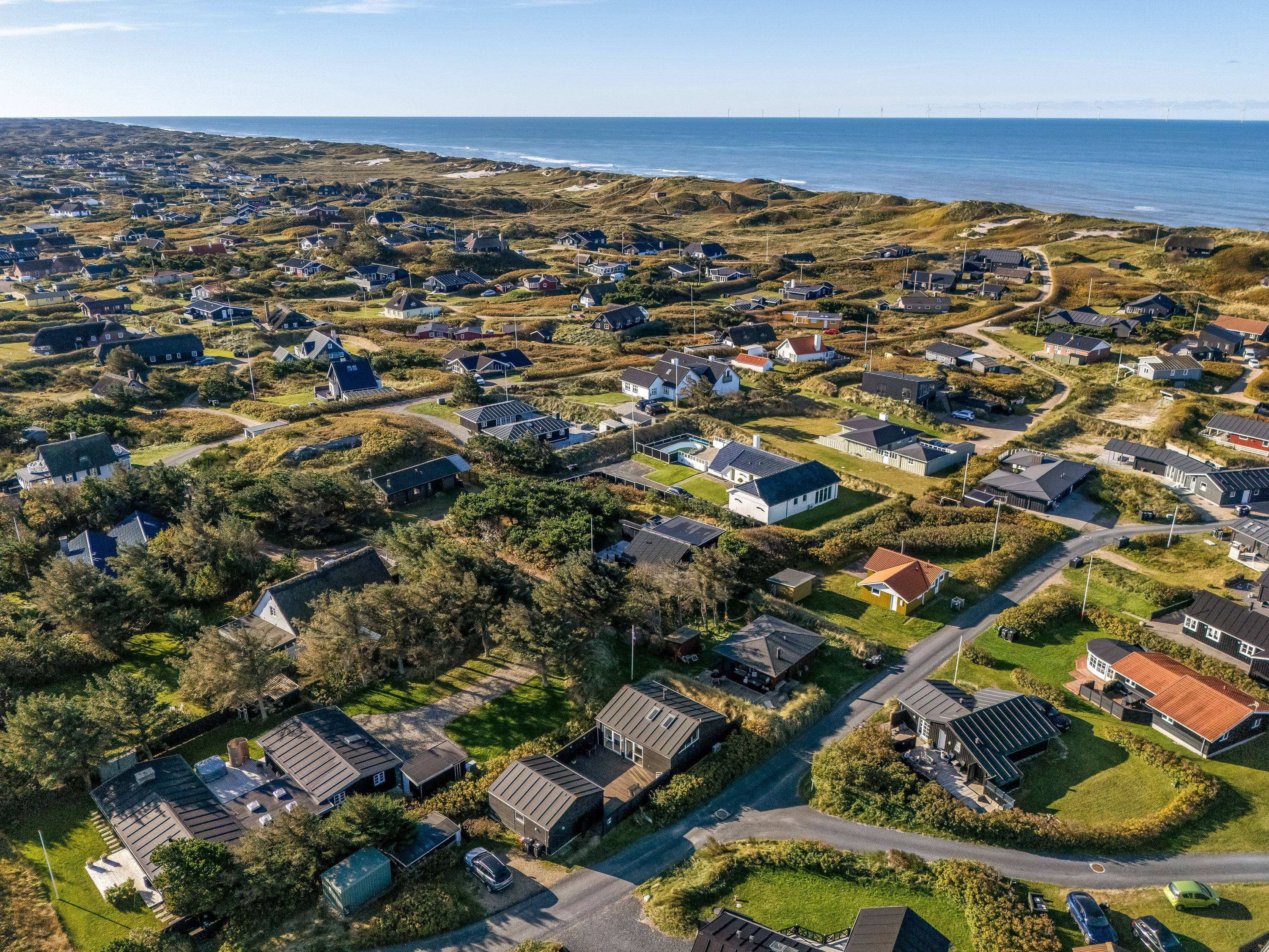 Fremhævet luftfoto billede i fuldskærmstilstand. Billede af Sletten 5, Søndervig, 6950 Ringkøbing