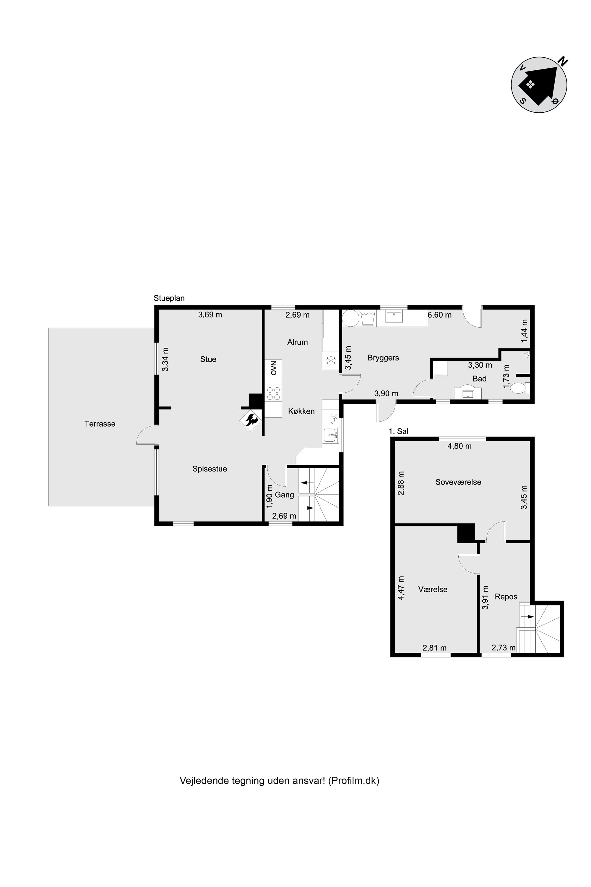 Plantegninger billede af Sundsvej 81, Nybo, 7400 Herning