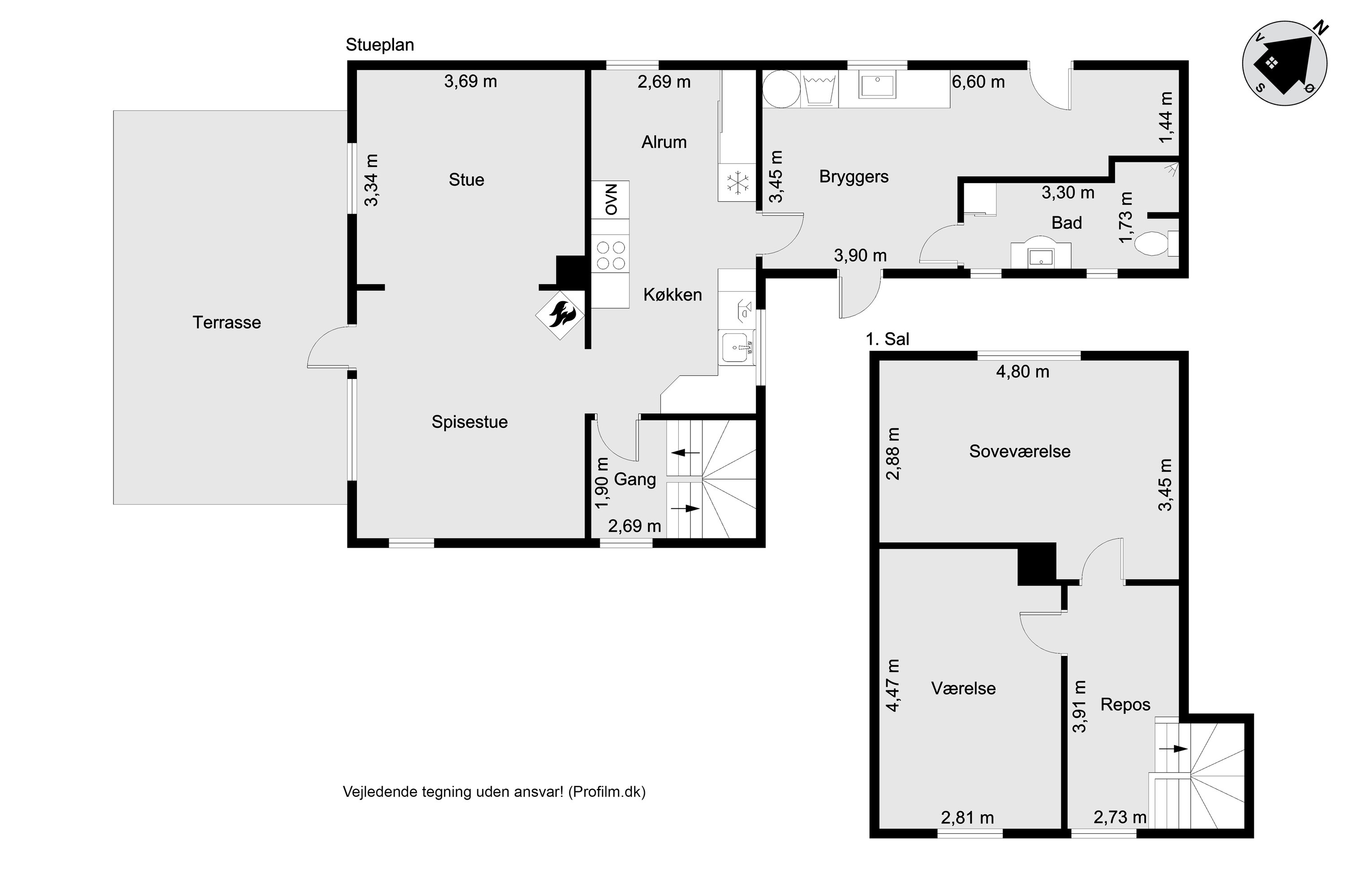 Plantegninger billede af Sundsvej 81, Nybo, 7400 Herning