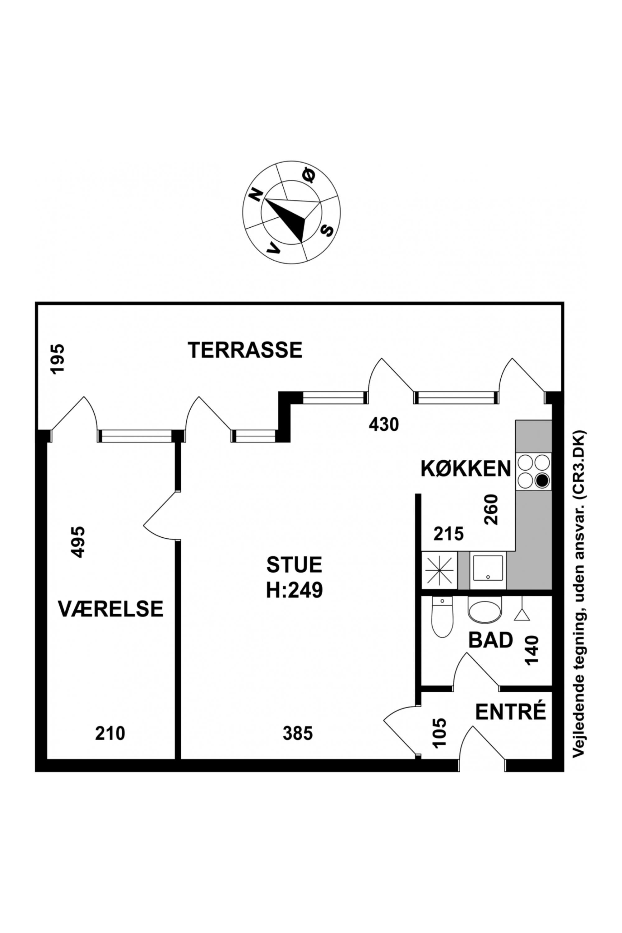 Plantegninger billede af Akacieparken 9B, 2. 46., 2680 Solrød Strand
