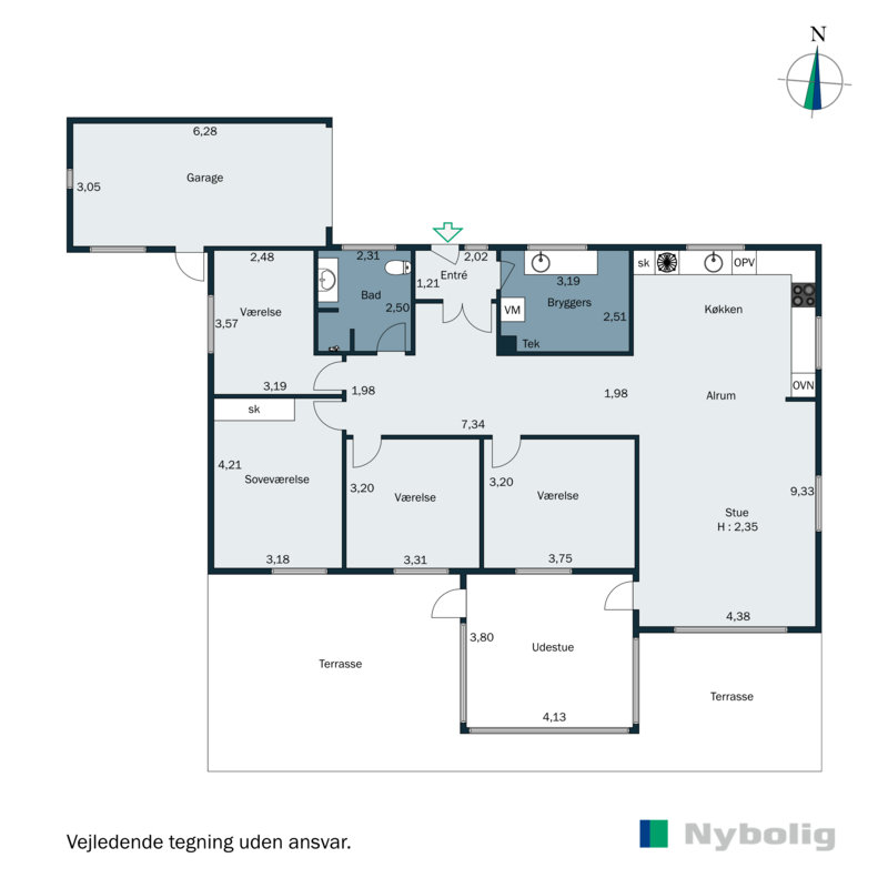 Plantegninger billede af Nørreskovvej 15, Genner, 6230 Rødekro