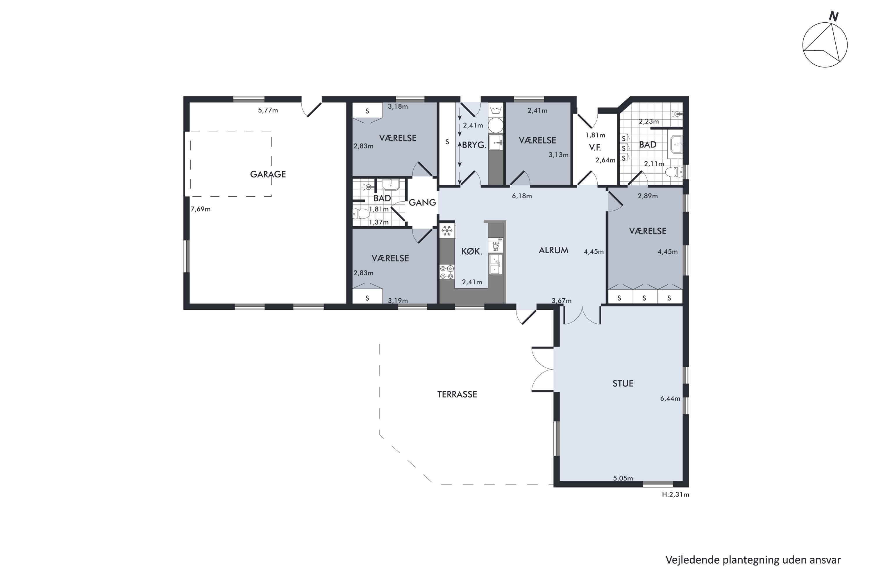 Plantegninger billede af Hindbærvej 13, 8920 Randers NV