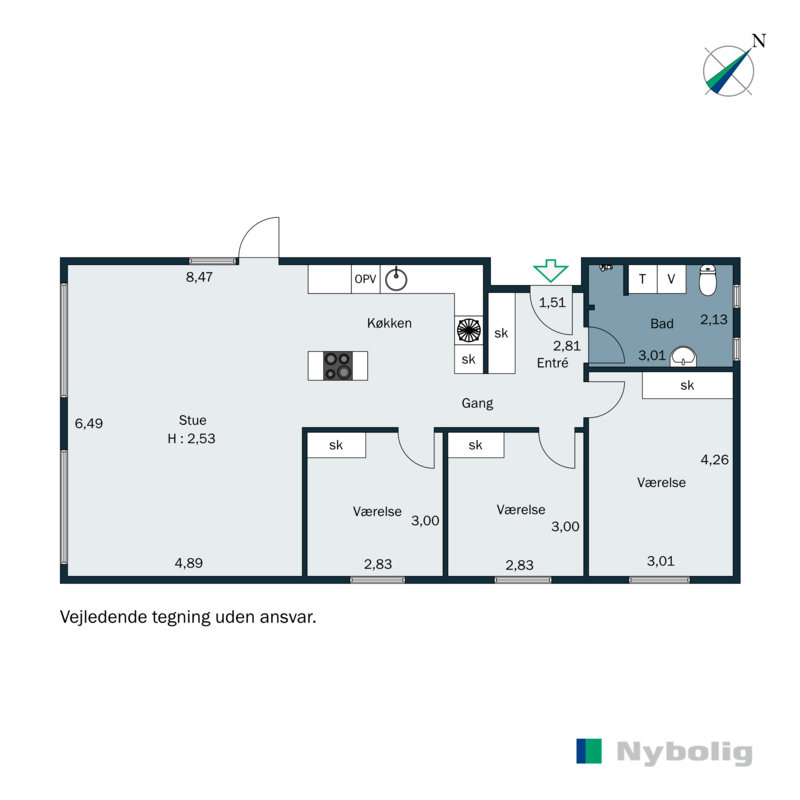 Plantegninger billede af Skovalle 6, 8783 Hornsyld