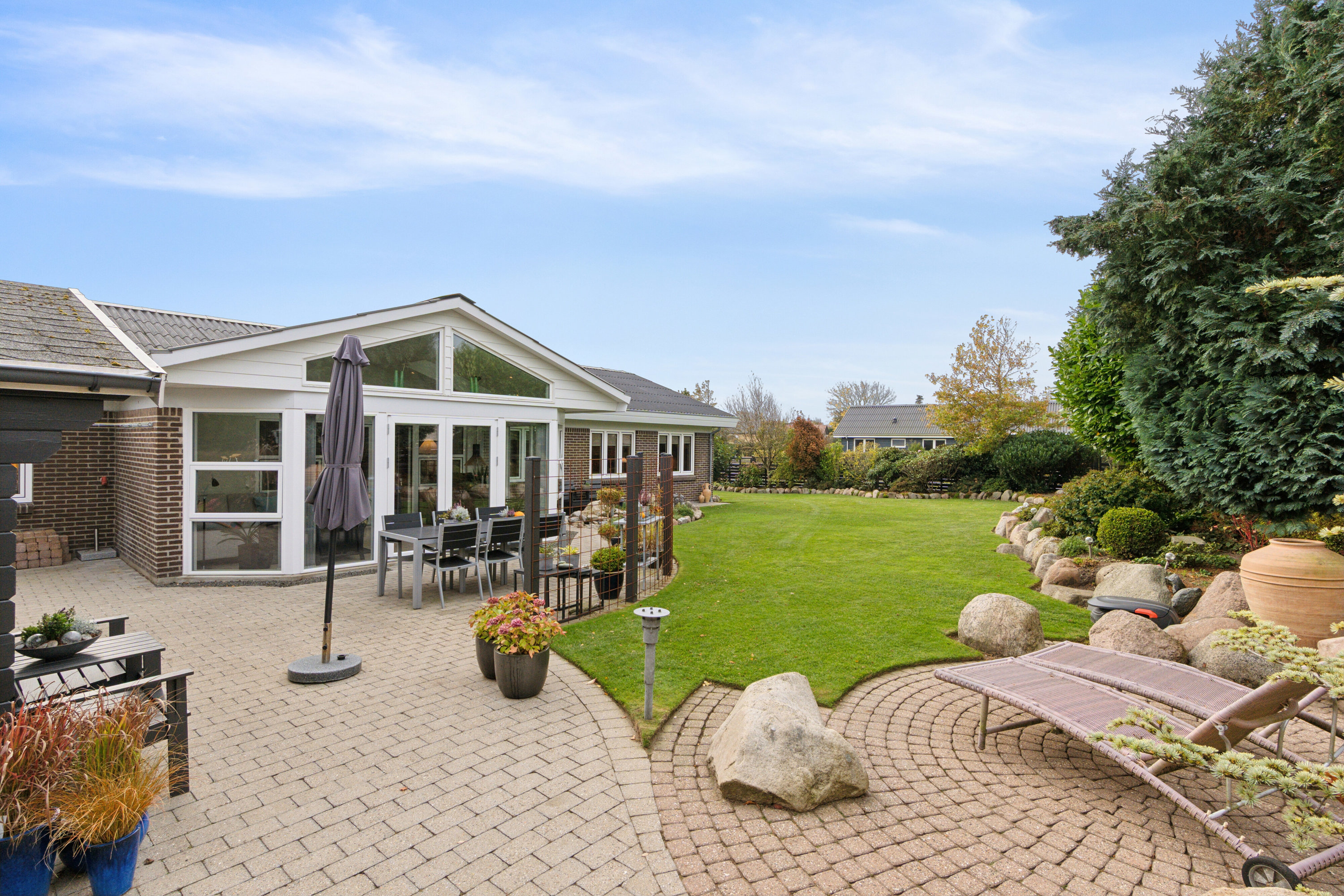 Fremhævet set fra haven billede i fuldskærmstilstand. Billede af Aldershvile 7, 7760 Hurup Thy