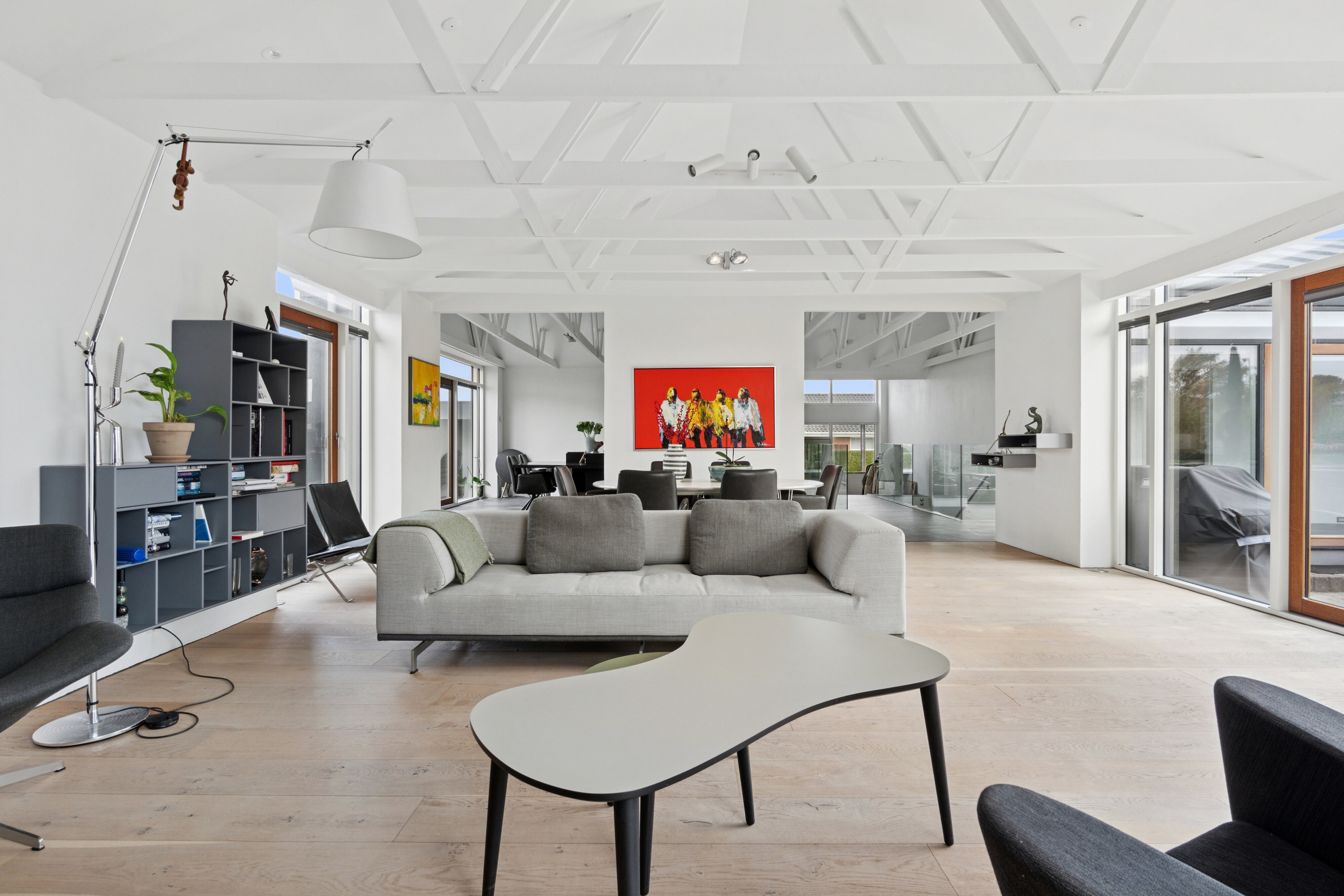 Fremhævet stue billede i fuldskærmstilstand. Billede af Gyvelvænget 92, 7730 Hanstholm