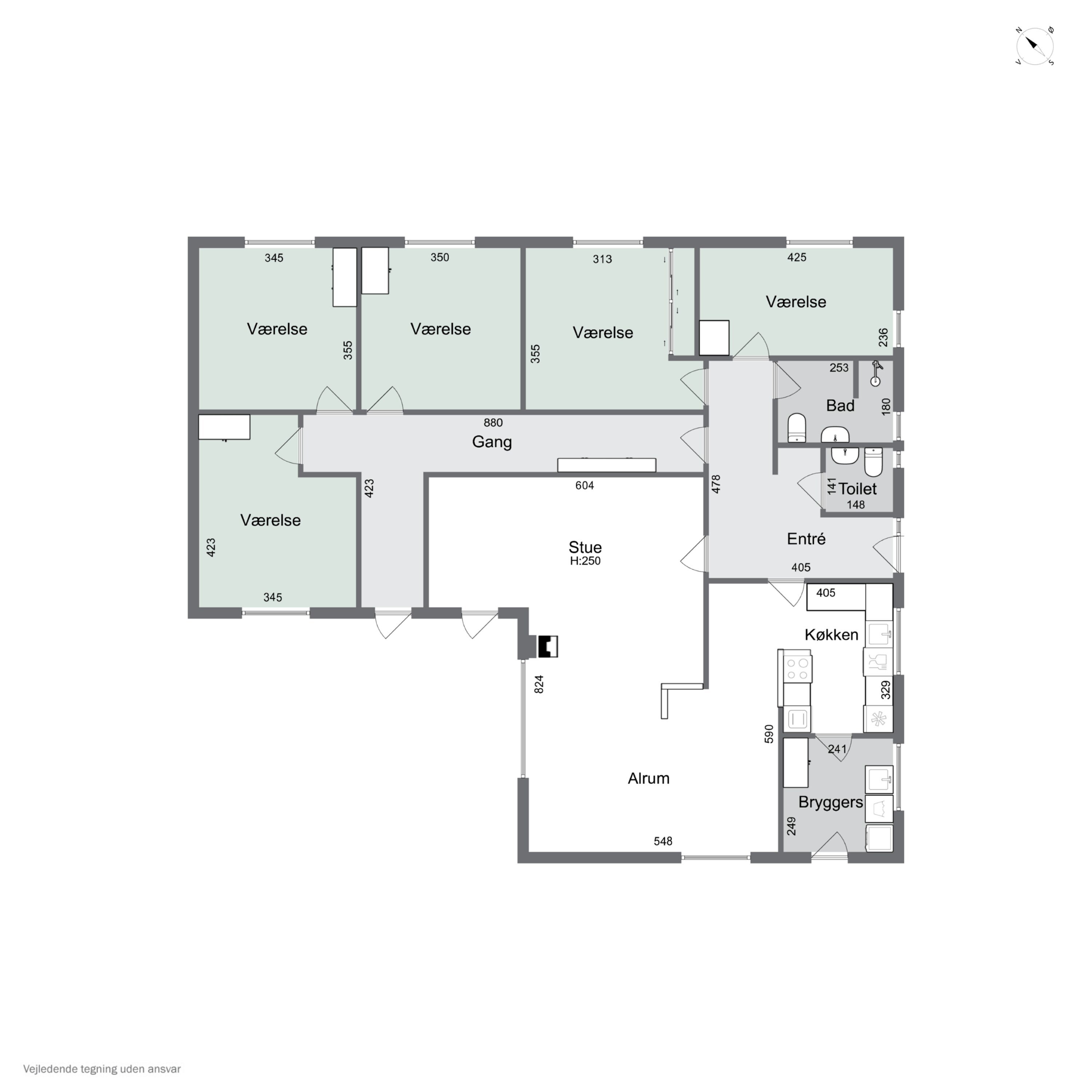 Plantegninger billede af Lærkevej 17, 7441 Bording