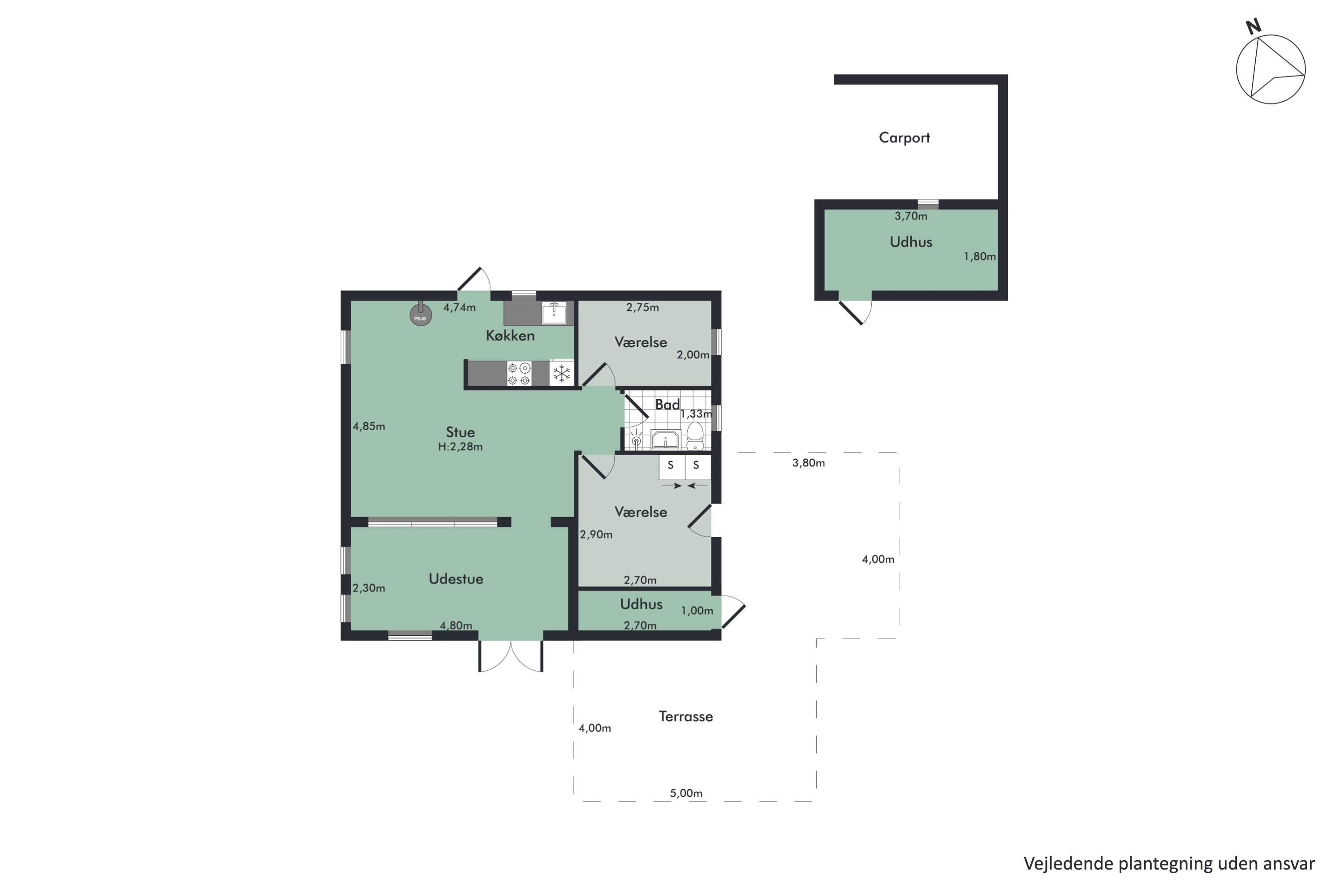 Plantegninger billede af Jagtvej 3, 9370 Hals