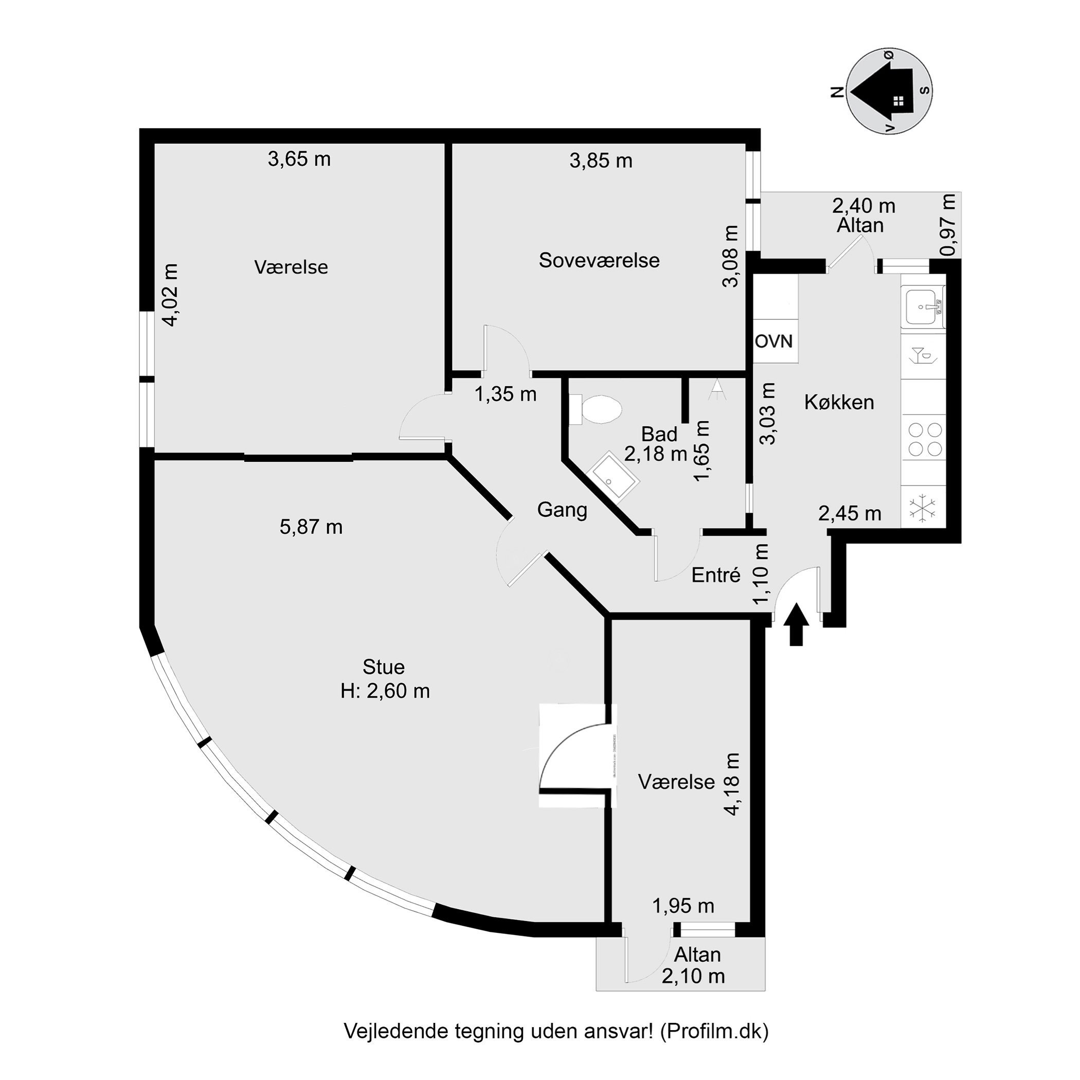 Plantegninger billede af Vedelsgade 14, 3. tv., Centrum, 7100 Vejle