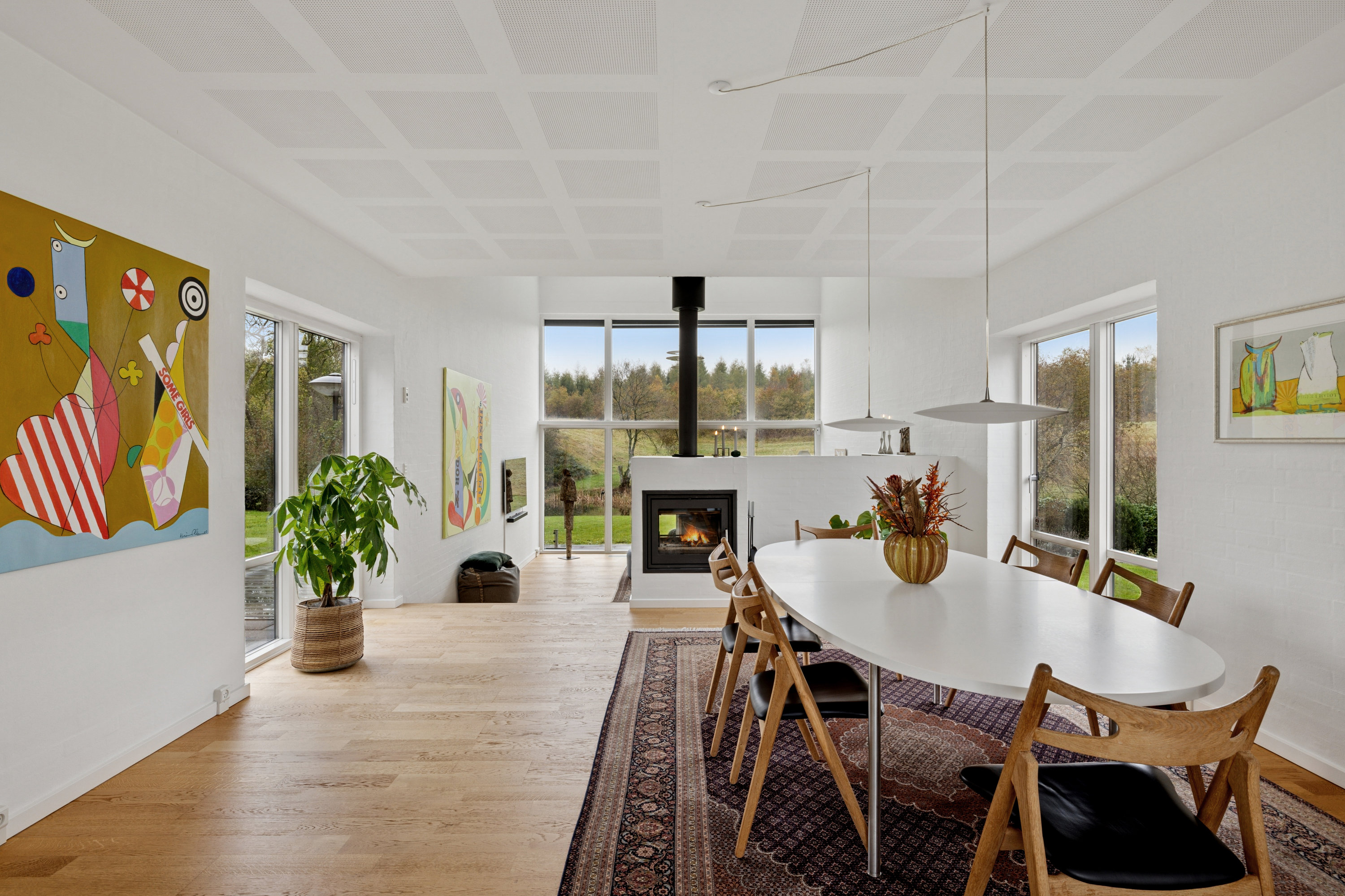 Fremhævet stue billede i fuldskærmstilstand. Billede af Fallevej 29, 8800 Viborg