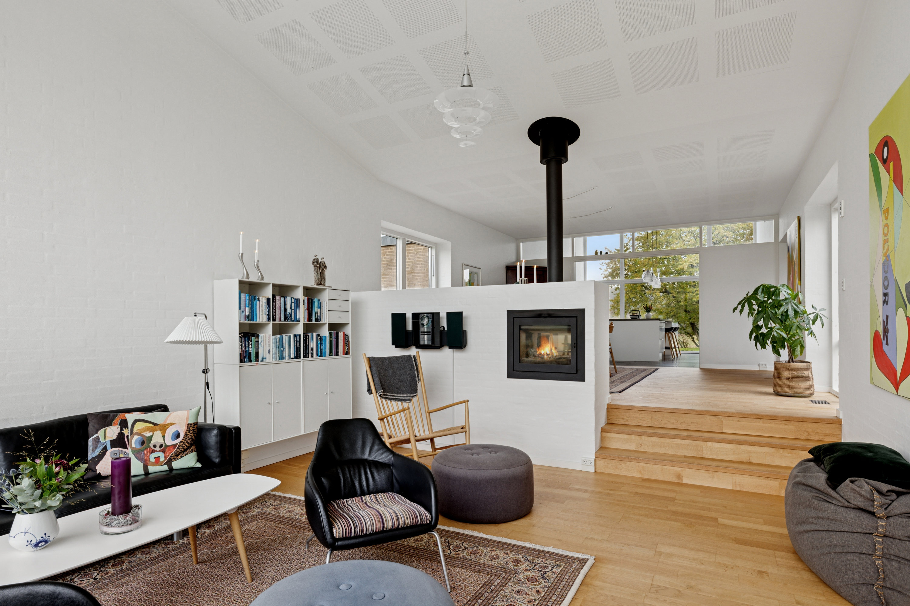 Fremhævet stue billede i fuldskærmstilstand. Billede af Fallevej 29, 8800 Viborg