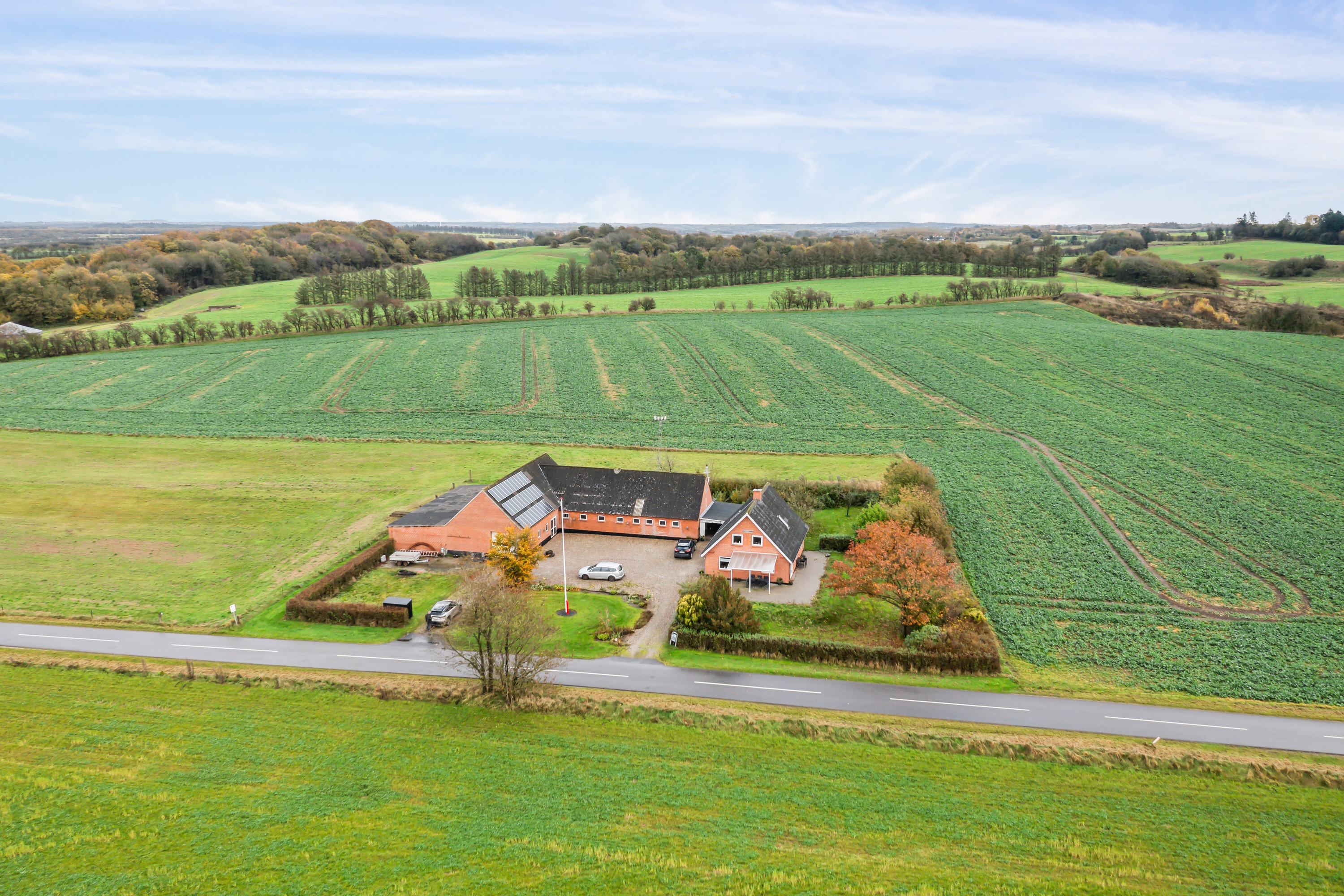 Fremhævet luftfoto billede i fuldskærmstilstand. Billede af Kardybvej 8, Kobberup, 7850 Stoholm Jyll
