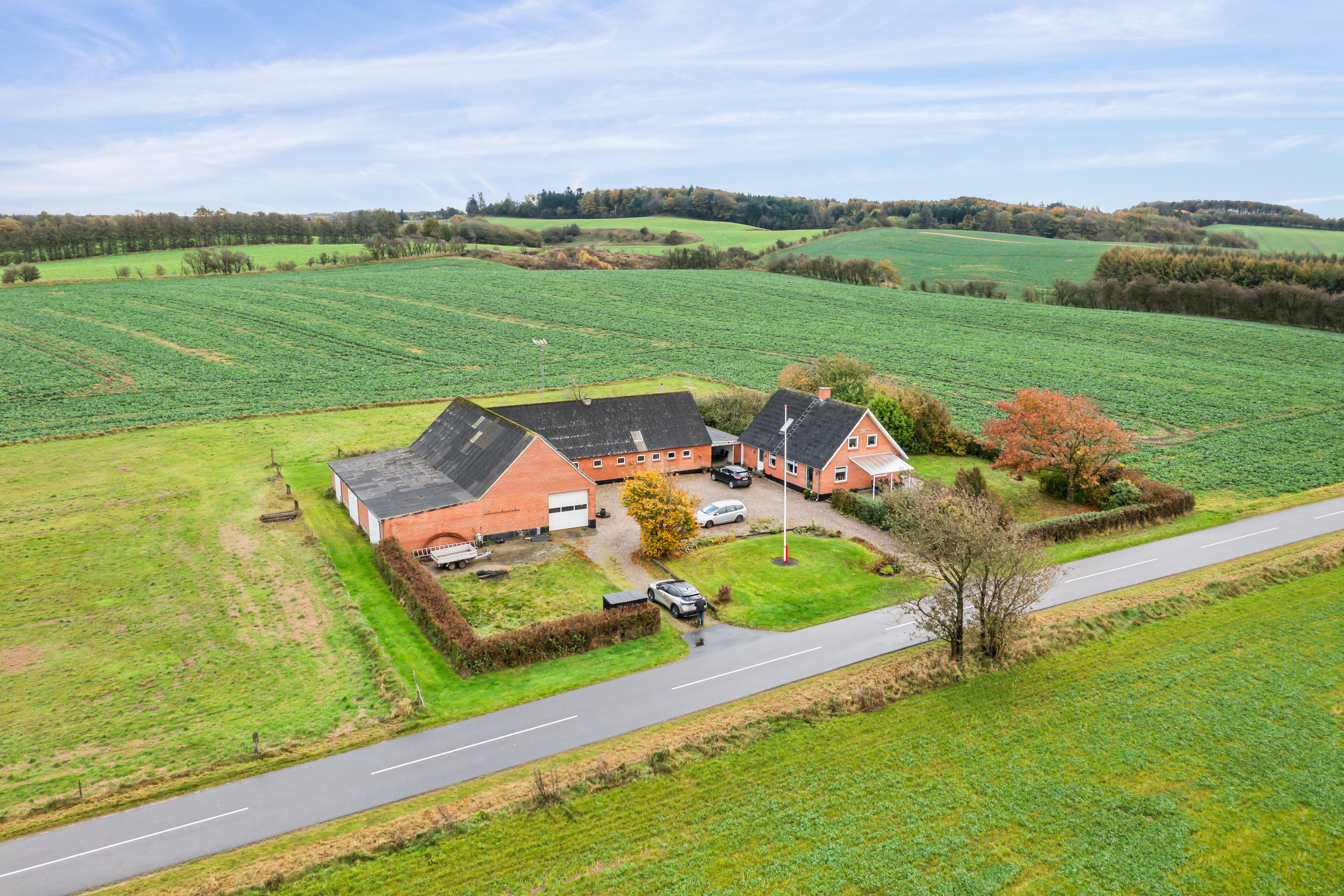 Fremhævet luftfoto billede i fuldskærmstilstand. Billede af Kardybvej 8, Kobberup, 7850 Stoholm Jyll