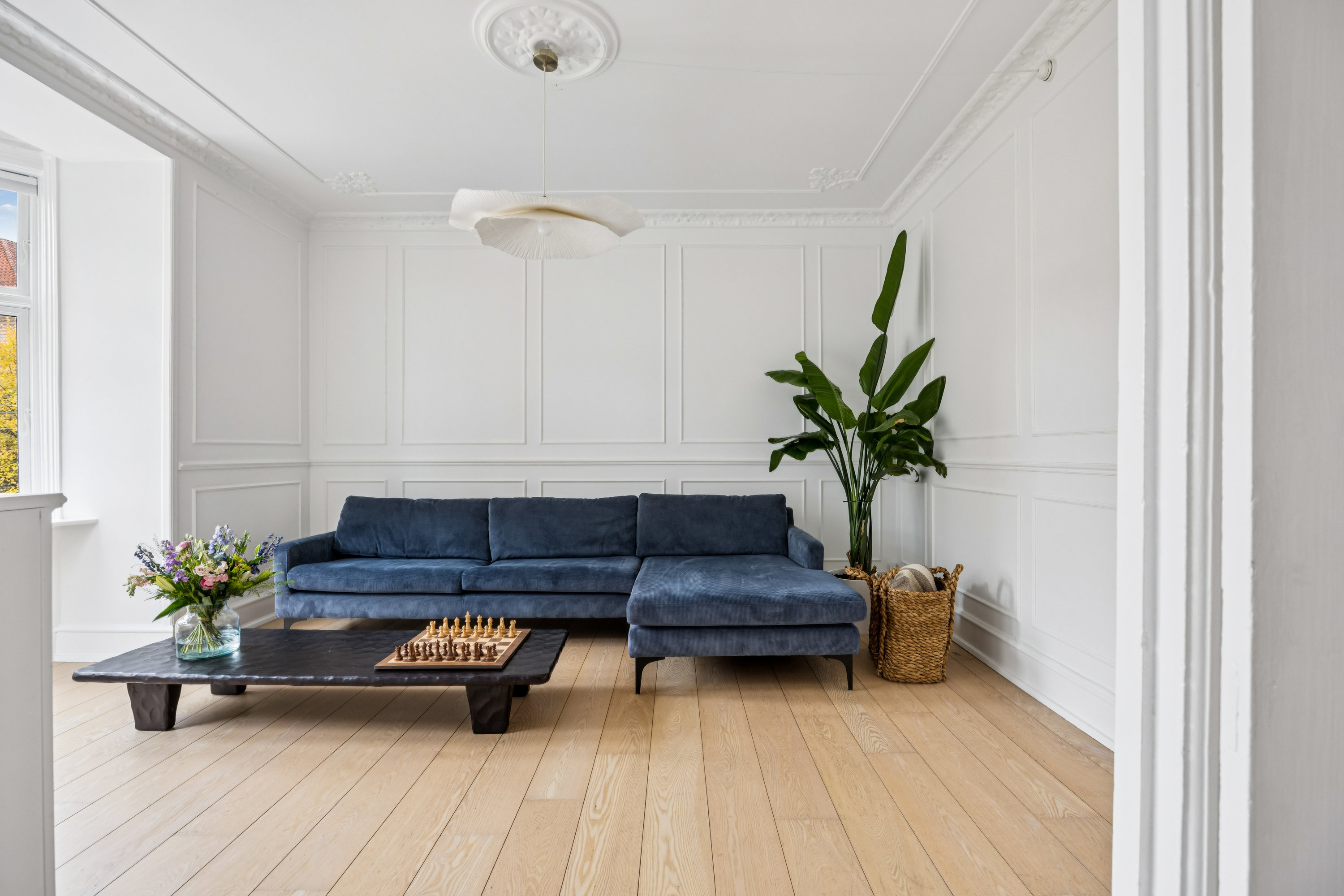 Fremhævet stue billede i fuldskærmstilstand. Billede af Hostrupsvej 13, 2. tv., 1950 Frederiksberg C