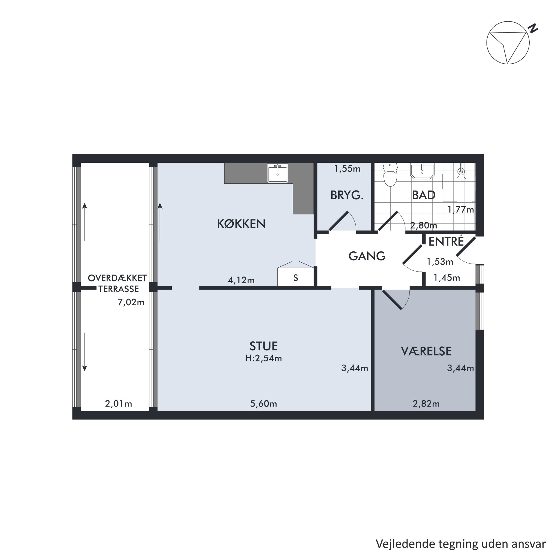 Plantegninger billede af Kantorvænget 5, st.. 1., 8240 Risskov