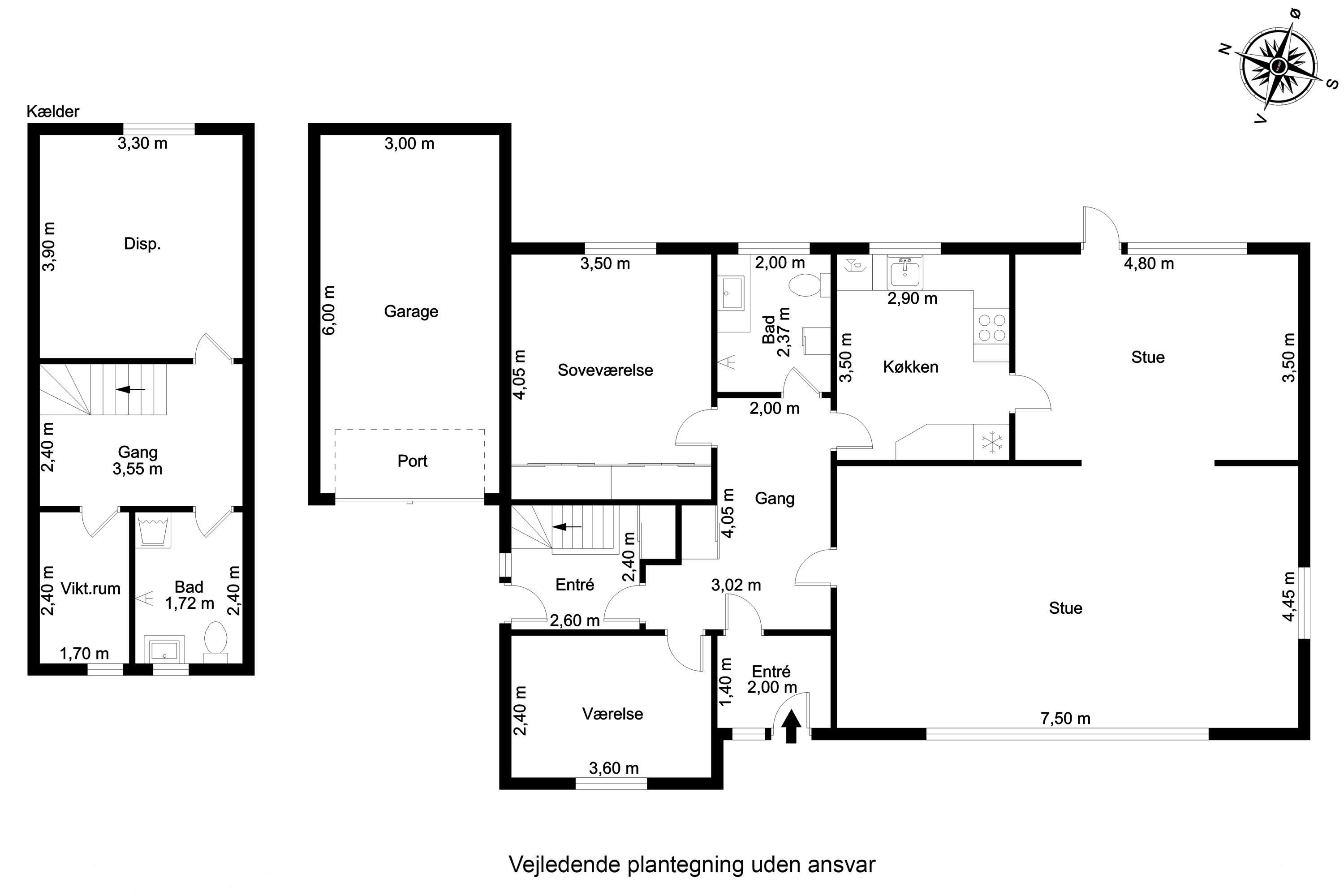 Plantegninger billede af Søndergade 109, 8740 Brædstrup