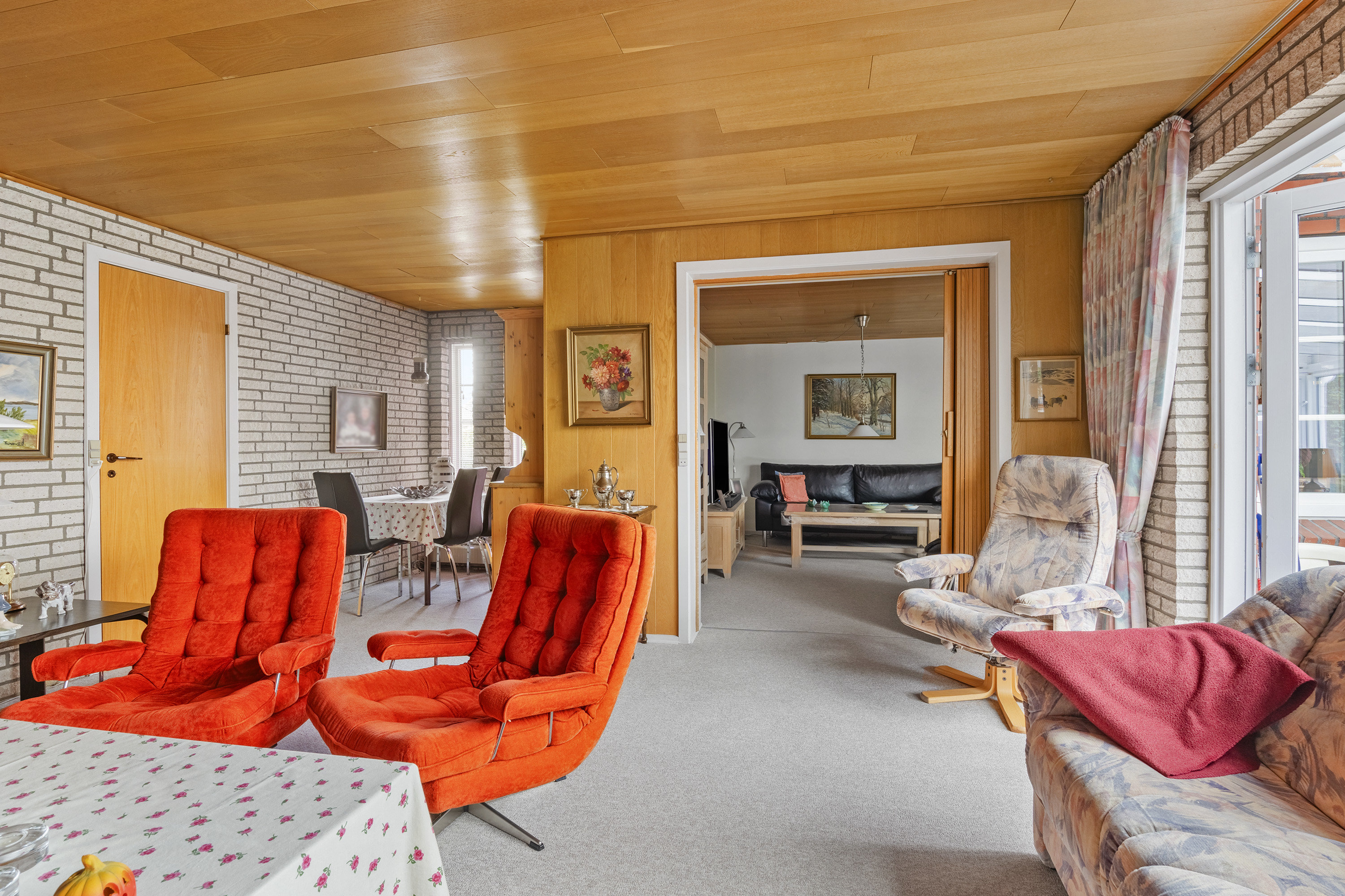 Fremhævet stue billede i fuldskærmstilstand. Billede af Karlsgårdevej 4, Sig, 6800 Varde