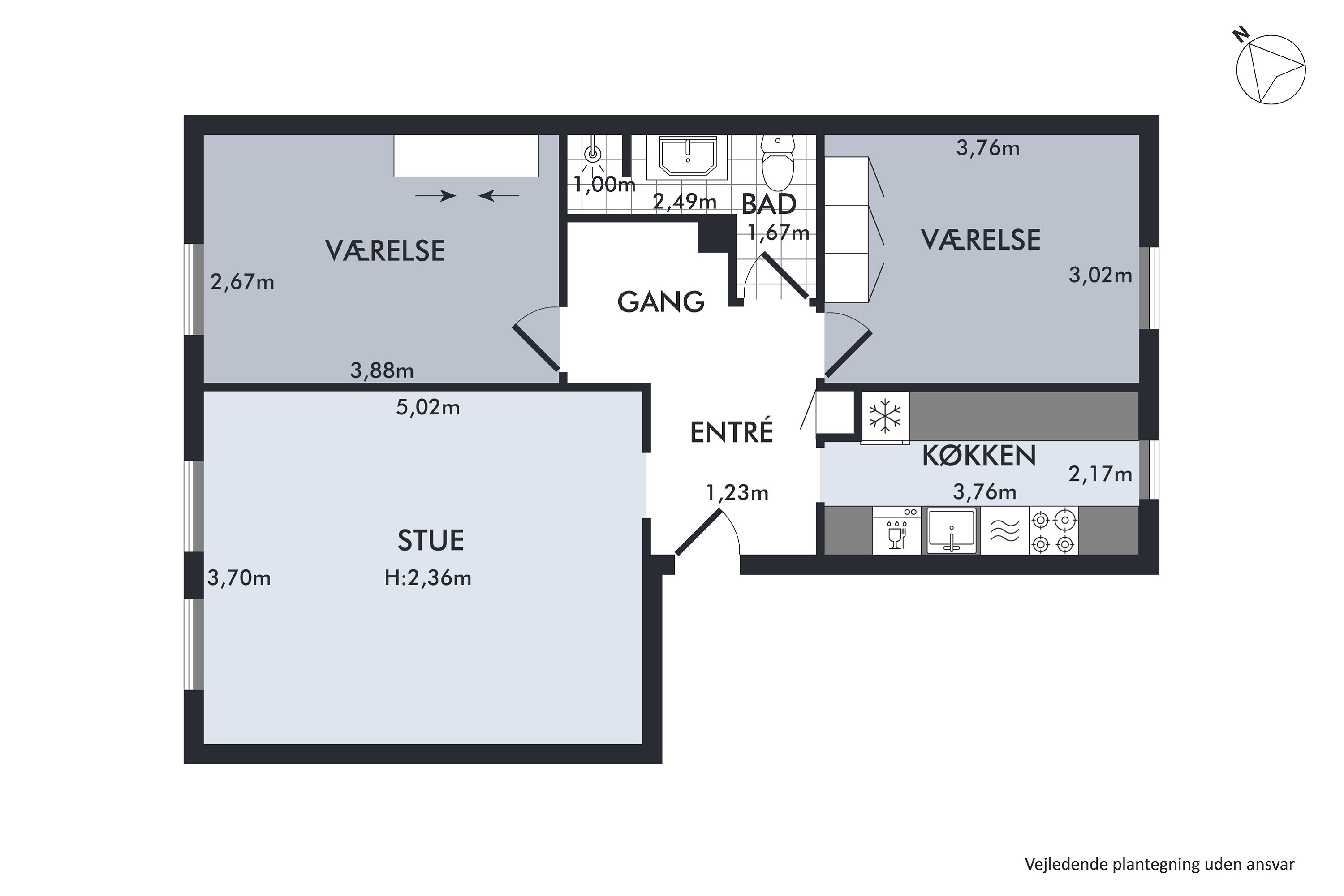 Plantegninger billede af Glarbjergvej 103, 1. th., 8930 Randers NØ