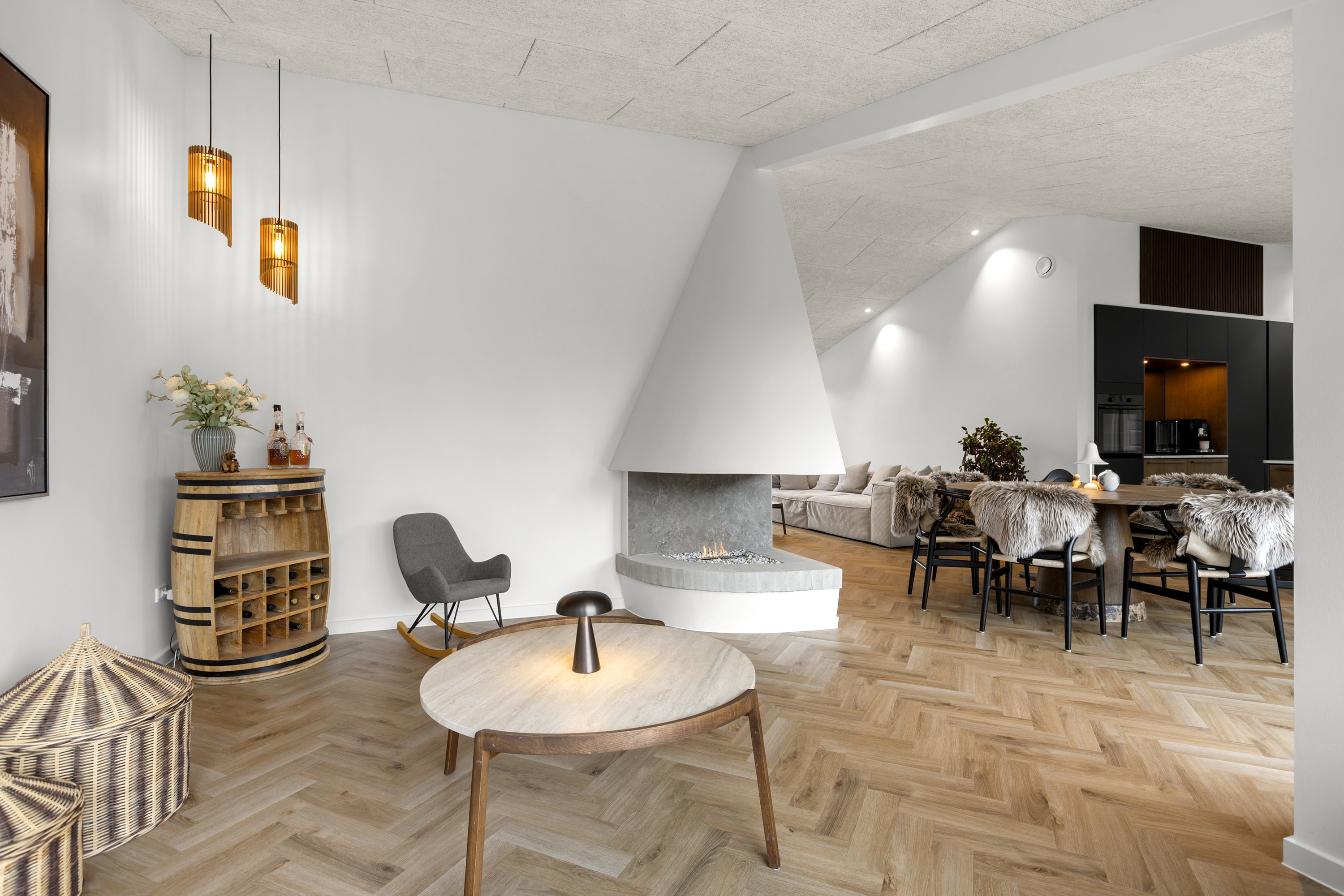 Fremhævet stue billede i fuldskærmstilstand. Billede af Heglingevej 23, 4180 Sorø