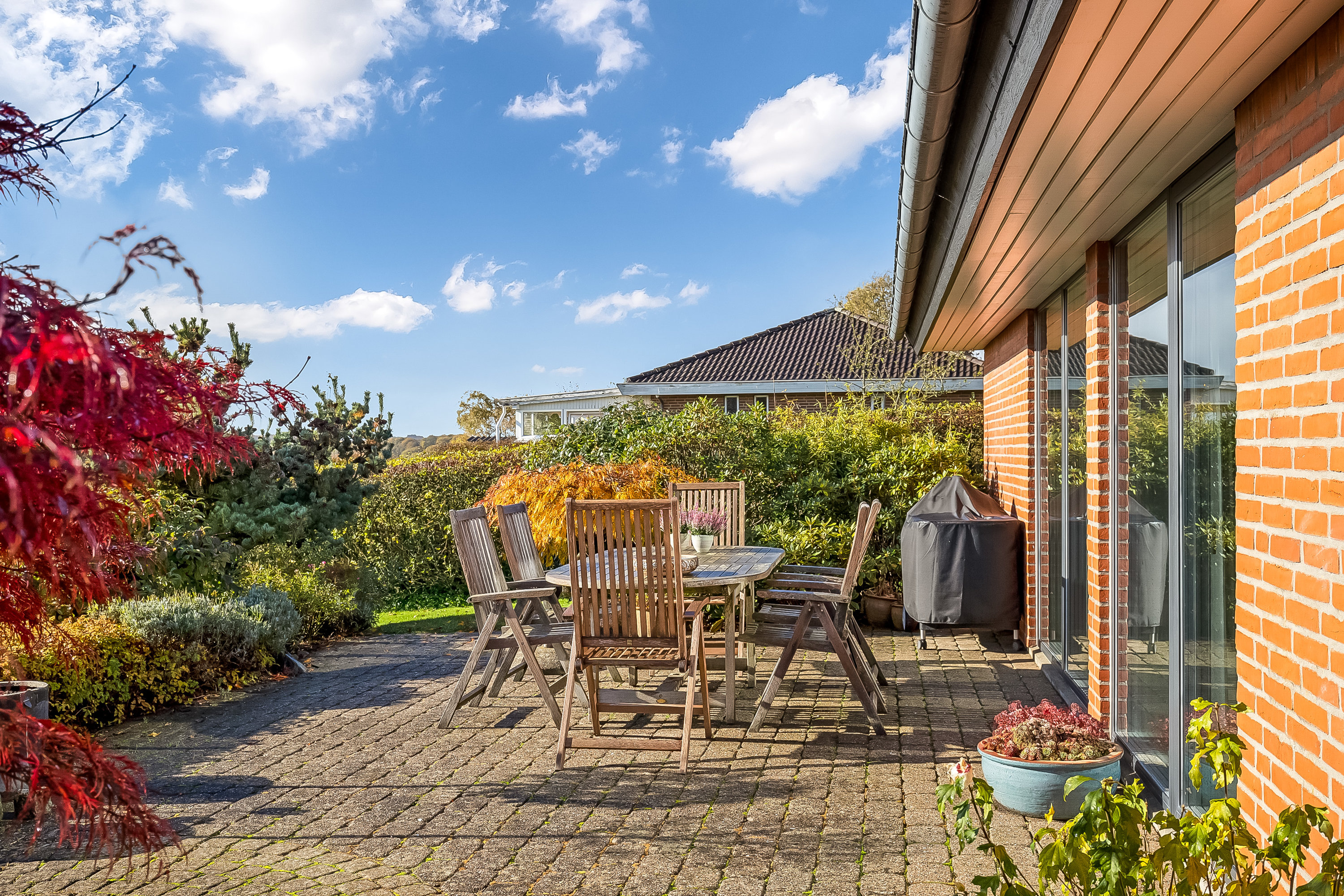 Fremhævet terrasse billede i fuldskærmstilstand. Billede af Brennerpasset 77, Harte, 6000 Kolding