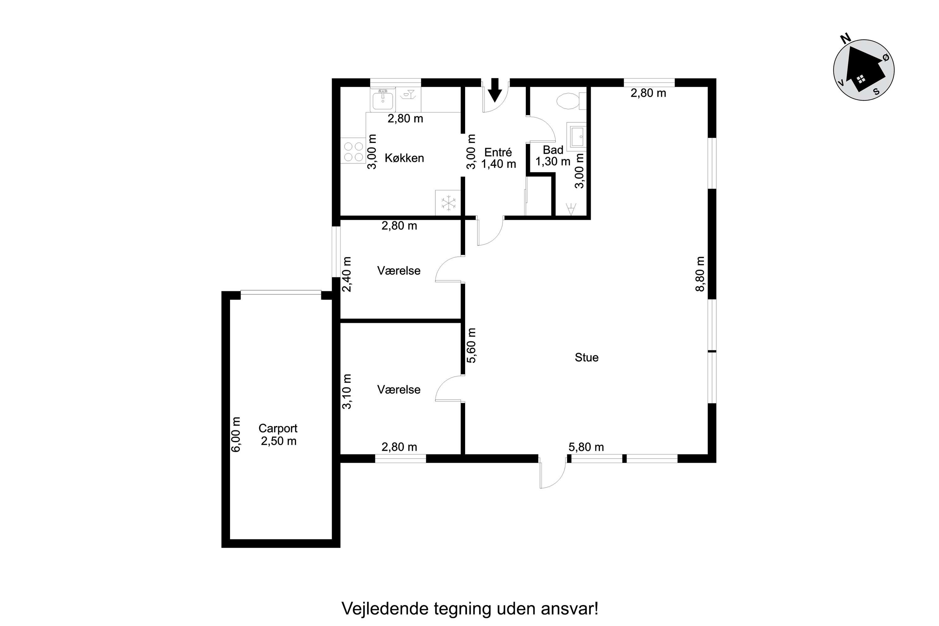 Plantegninger billede af Sejerslevvej 12, S Sejerslev, 6280 Højer