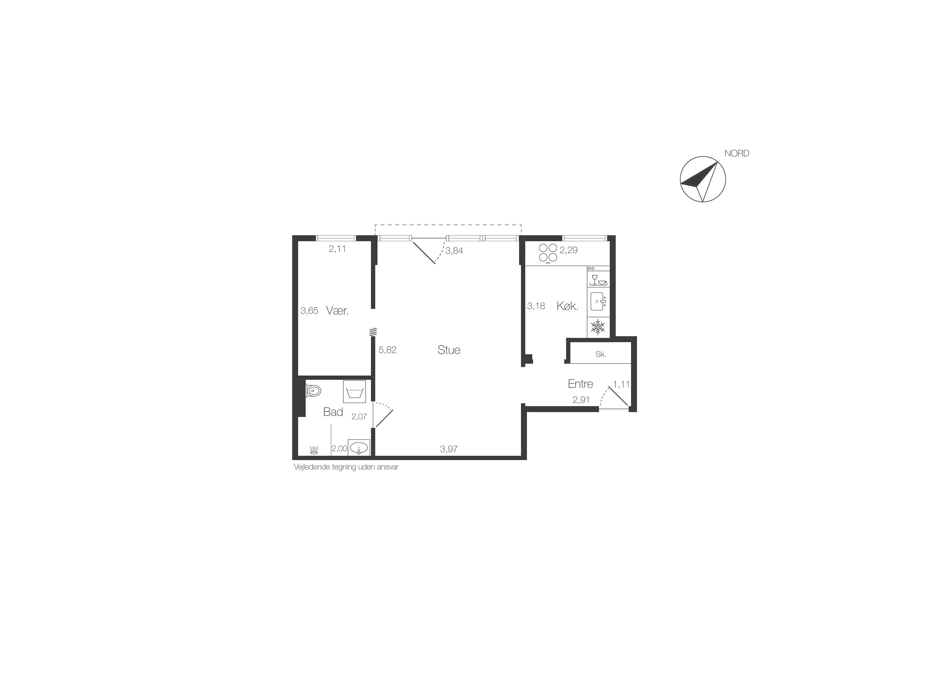 Plantegninger billede af Ordrupvej 41C, st.. 1., 2920 Charlottenlund