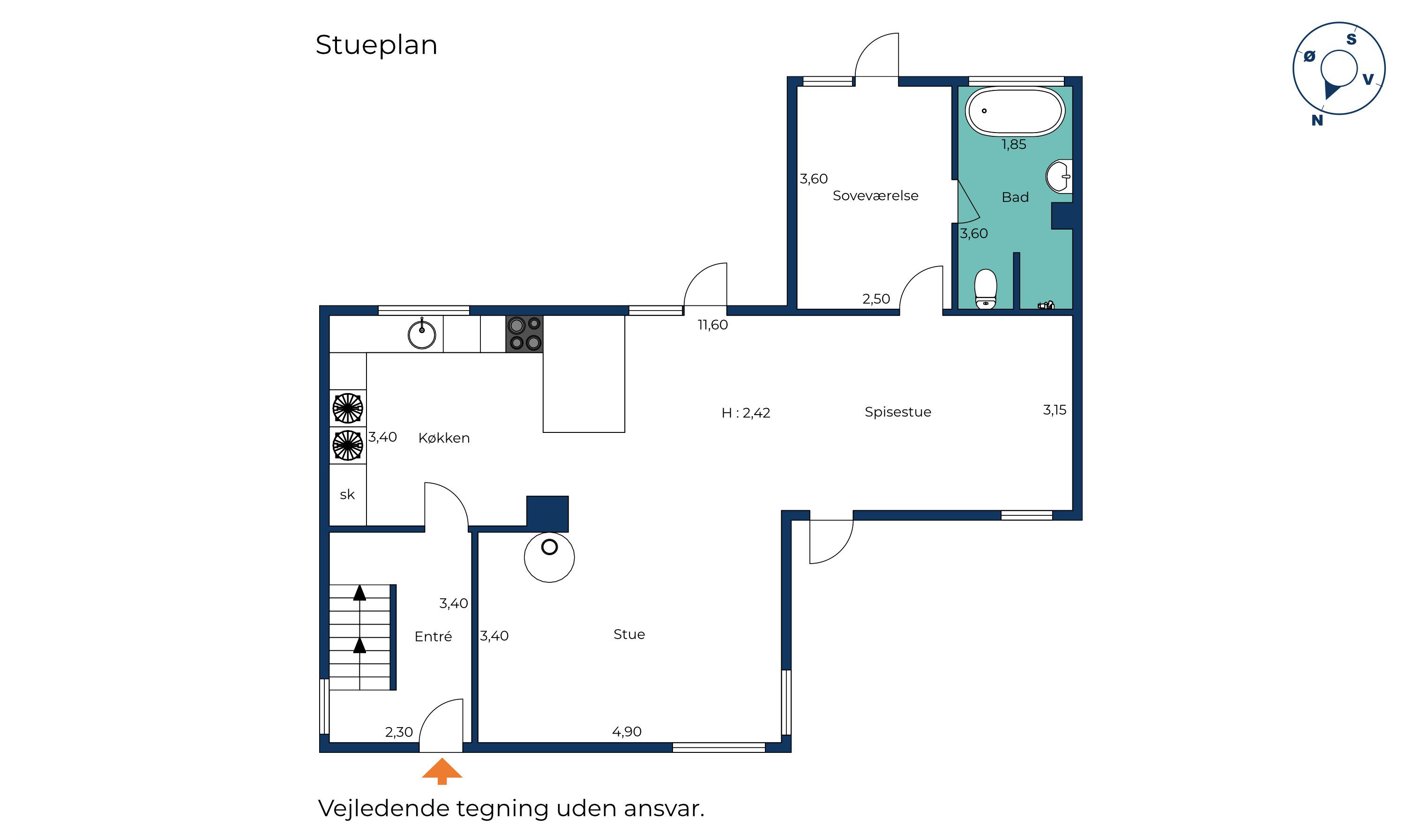Plantegninger billede af Skovbrynet 14, 8763 Rask Mølle