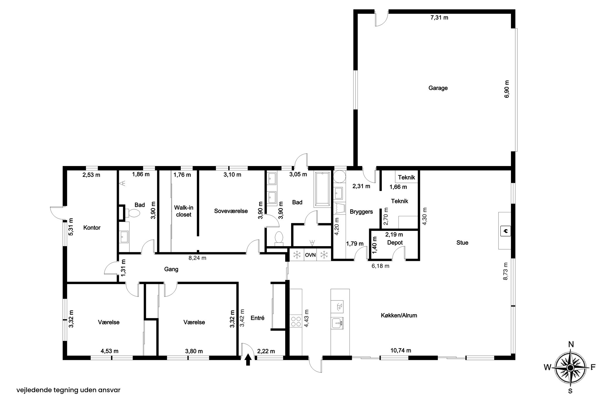 Plantegninger billede af Gl Strandvej 282, 3050 Humlebæk