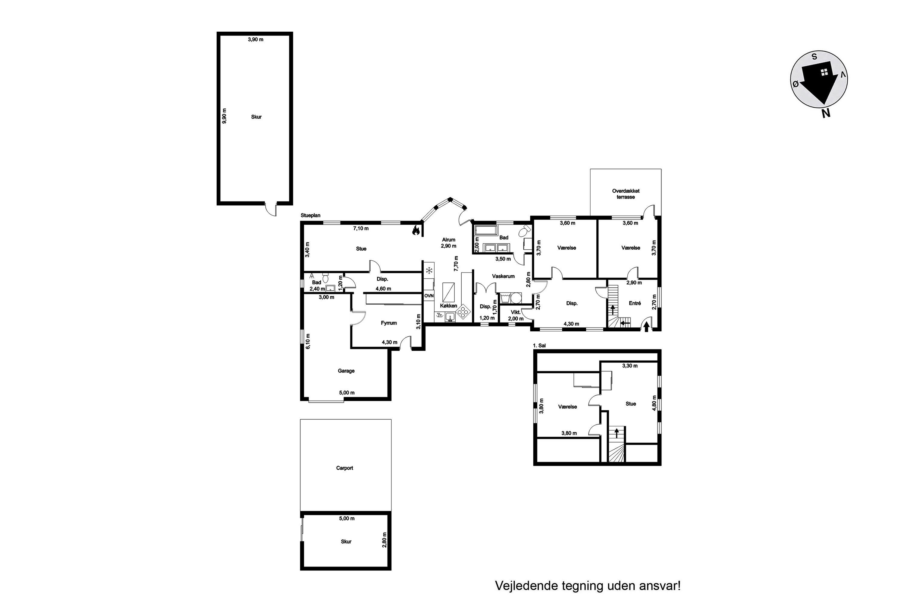 Plantegninger billede af Østerbyvej 2F, Abild, 6270 Tønder