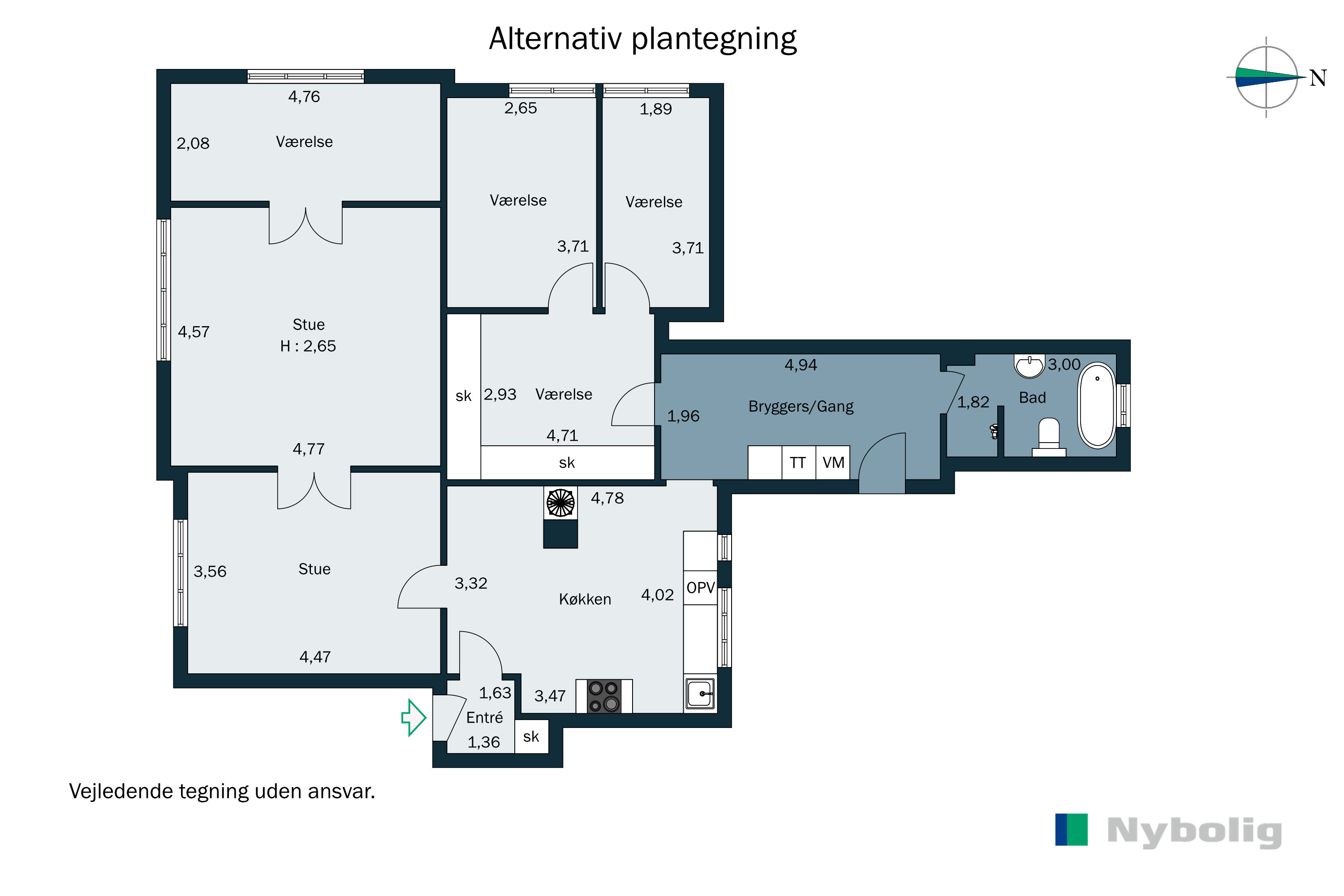 Plantegninger billede af Duntzfelts Alle 14, kld.. tv., 2900 Hellerup